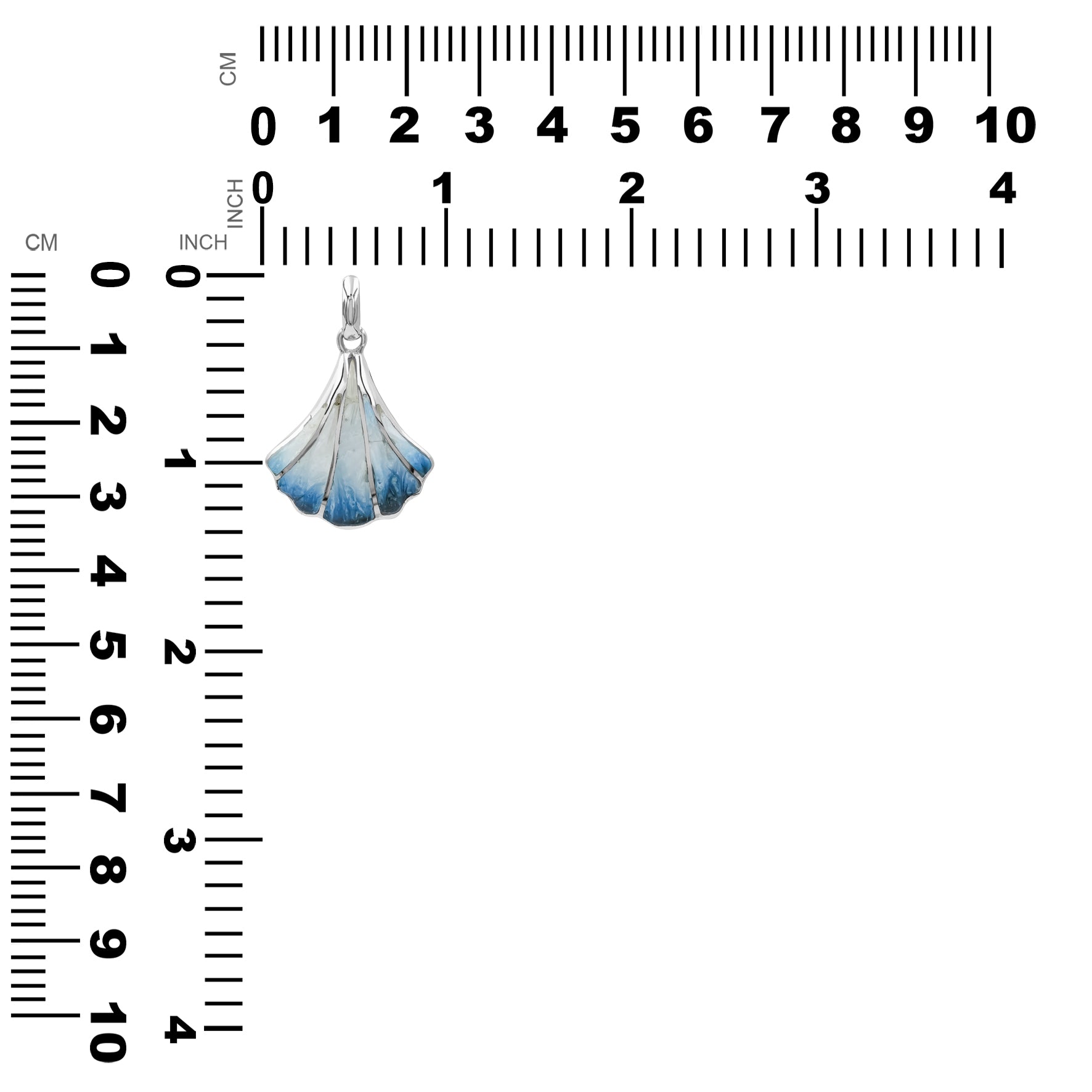 Hermoso colgante de concha de mar con incrustaciones de ammolita de Starborn en plata de ley