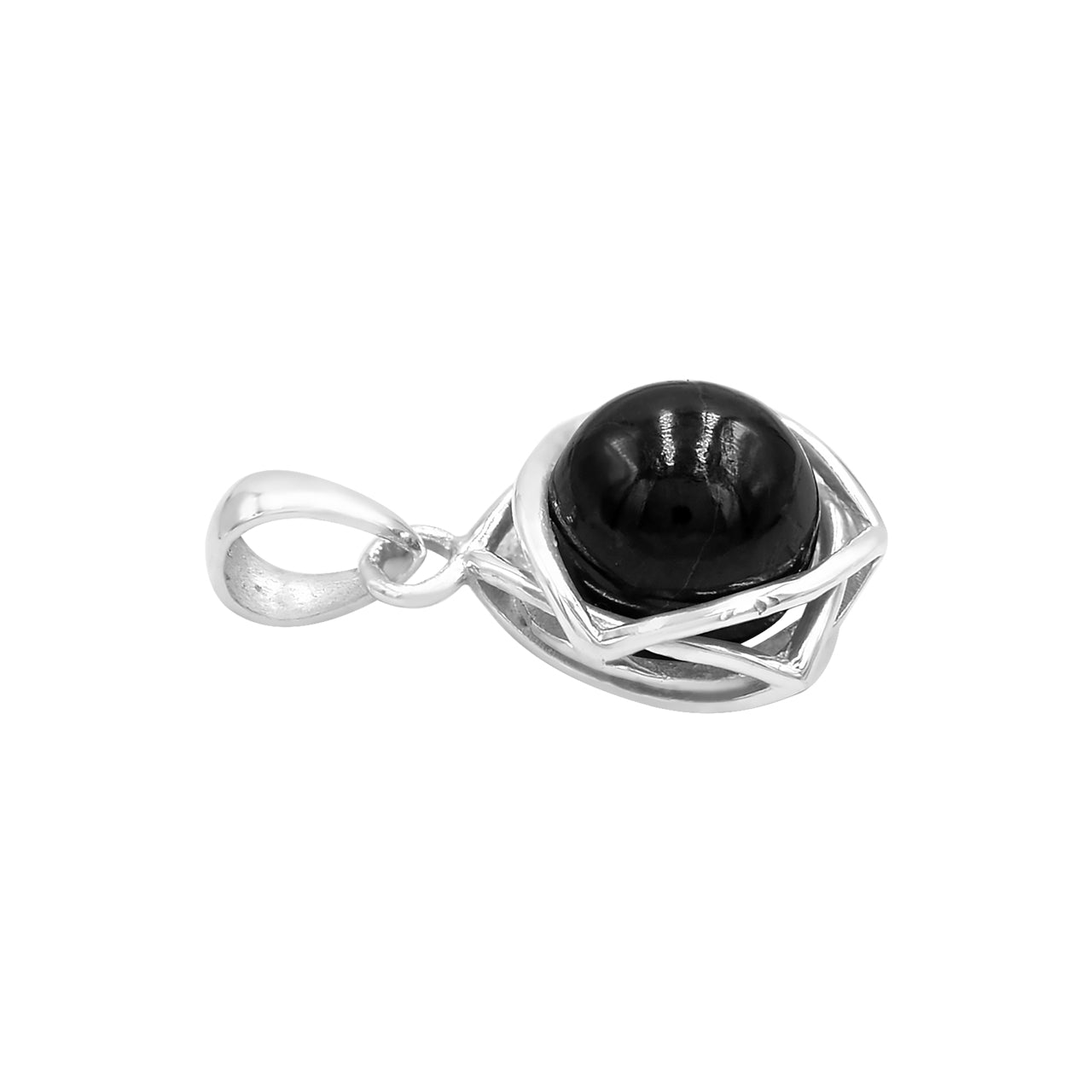 Colgante de estrella de seis puntas con esfera de piedras preciosas Starborn en plata de ley