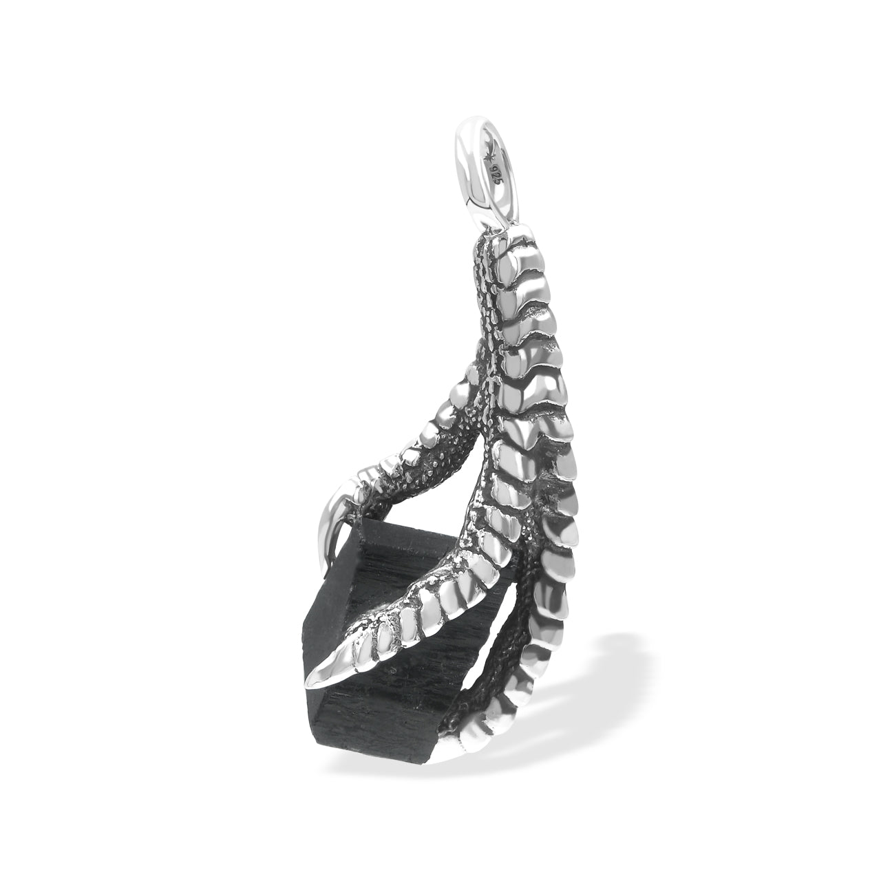 Starborn Gemstone Eagle Claw Pendant in Sterling Silver