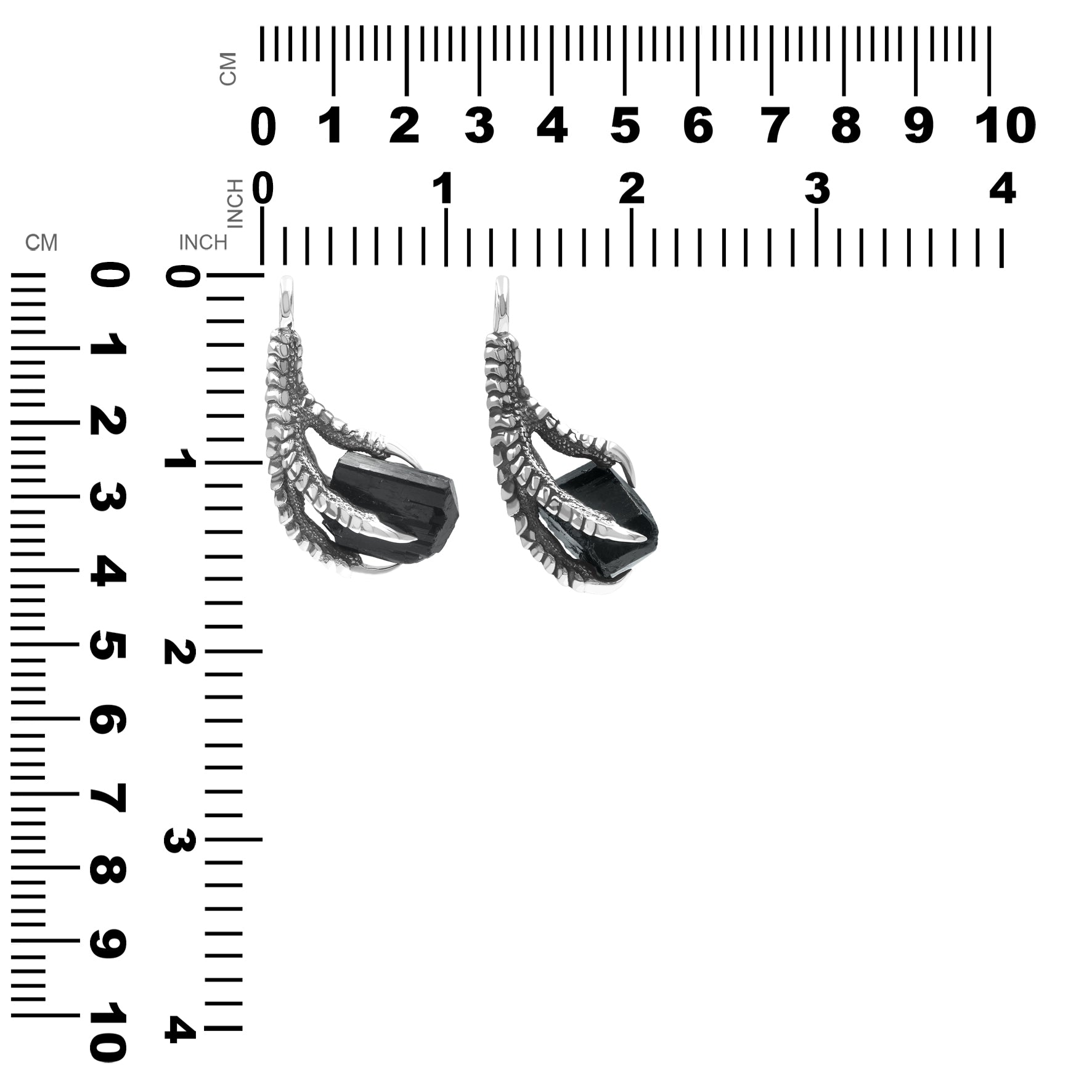 Starborn Gemstone Eagle Claw Pendant in Sterling Silver