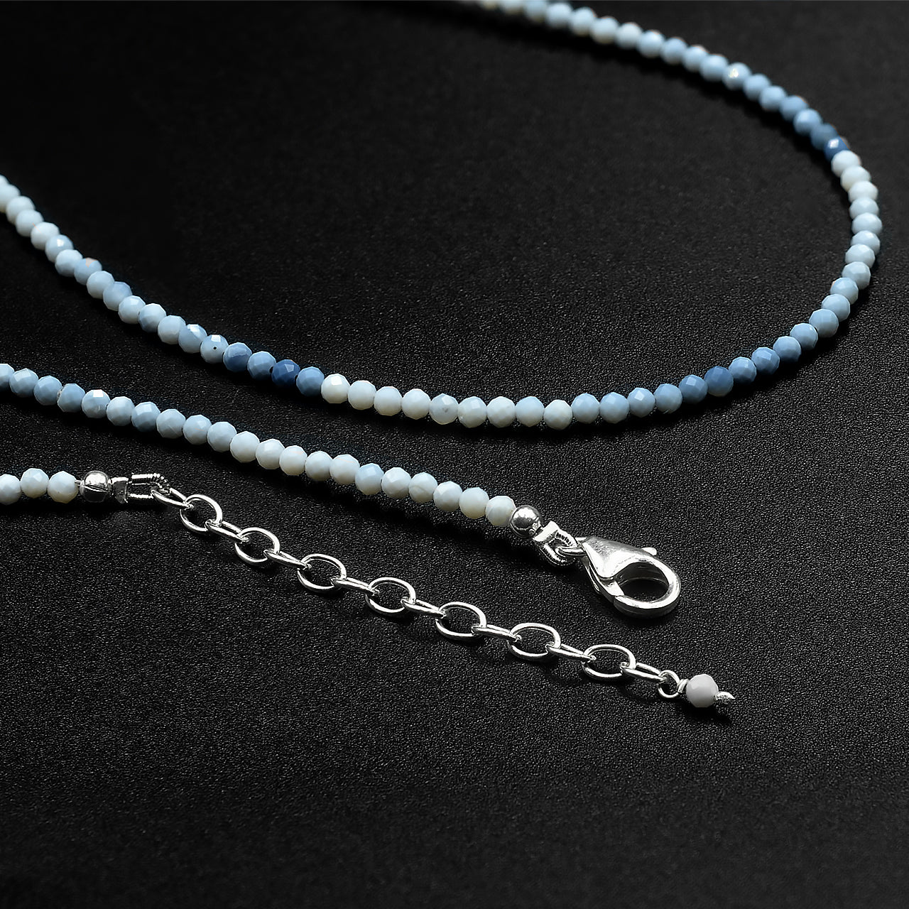 Starborn Natural Boulder Opal 2.5 mm Bead Necklace chain