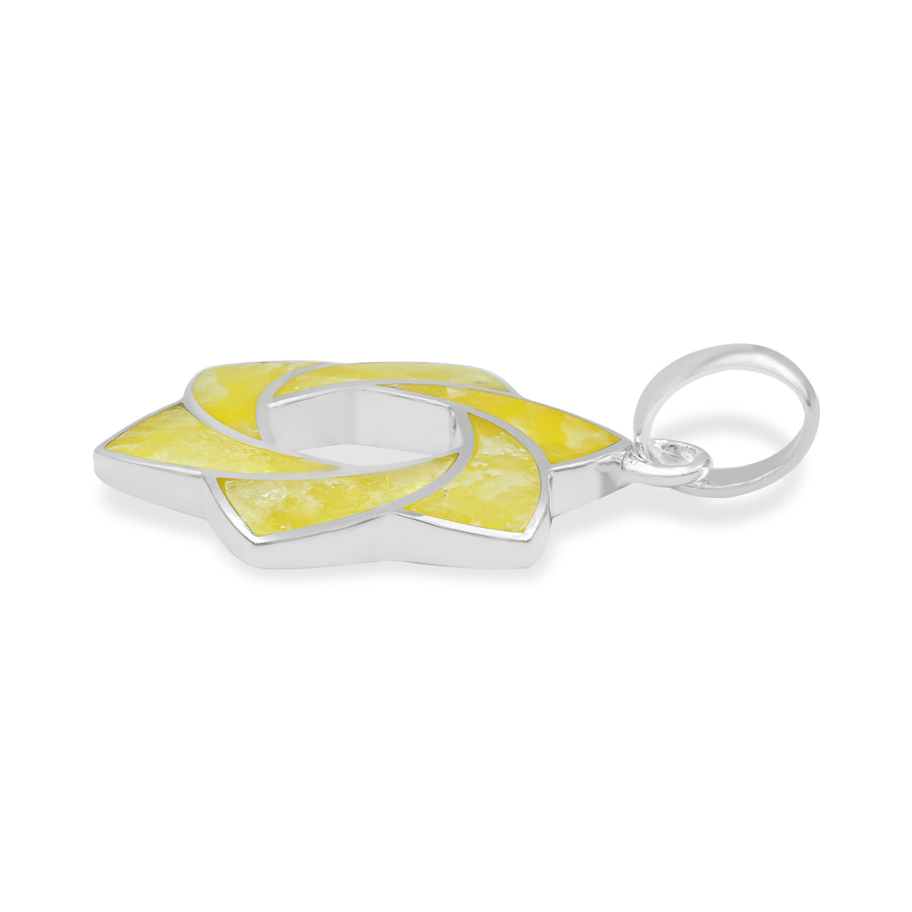 Starborn Brucite 6-Point Knot Pendant in Sterling Silver