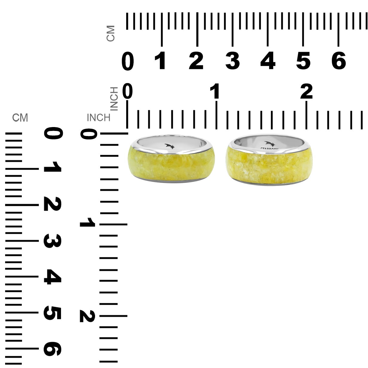 Starborn Brucite One Field Inlay Ring in Sterling Silver