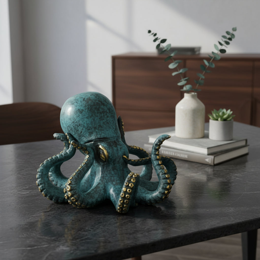 Starborn Sitzender Buddha-Meditations-Statue aus Messing