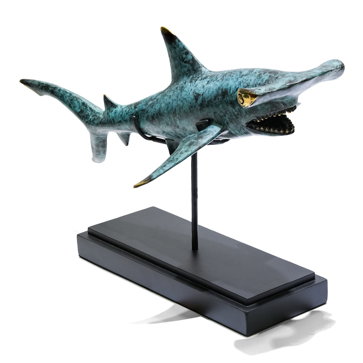 Starborn Hammerhead Shark Decorative Bronze Statue with Stand
