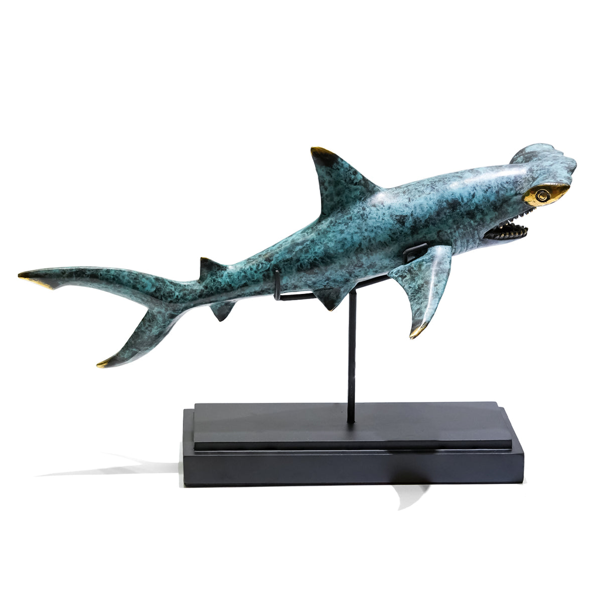 Starborn Hammerhead Shark Decorative Bronze Statue with Stand