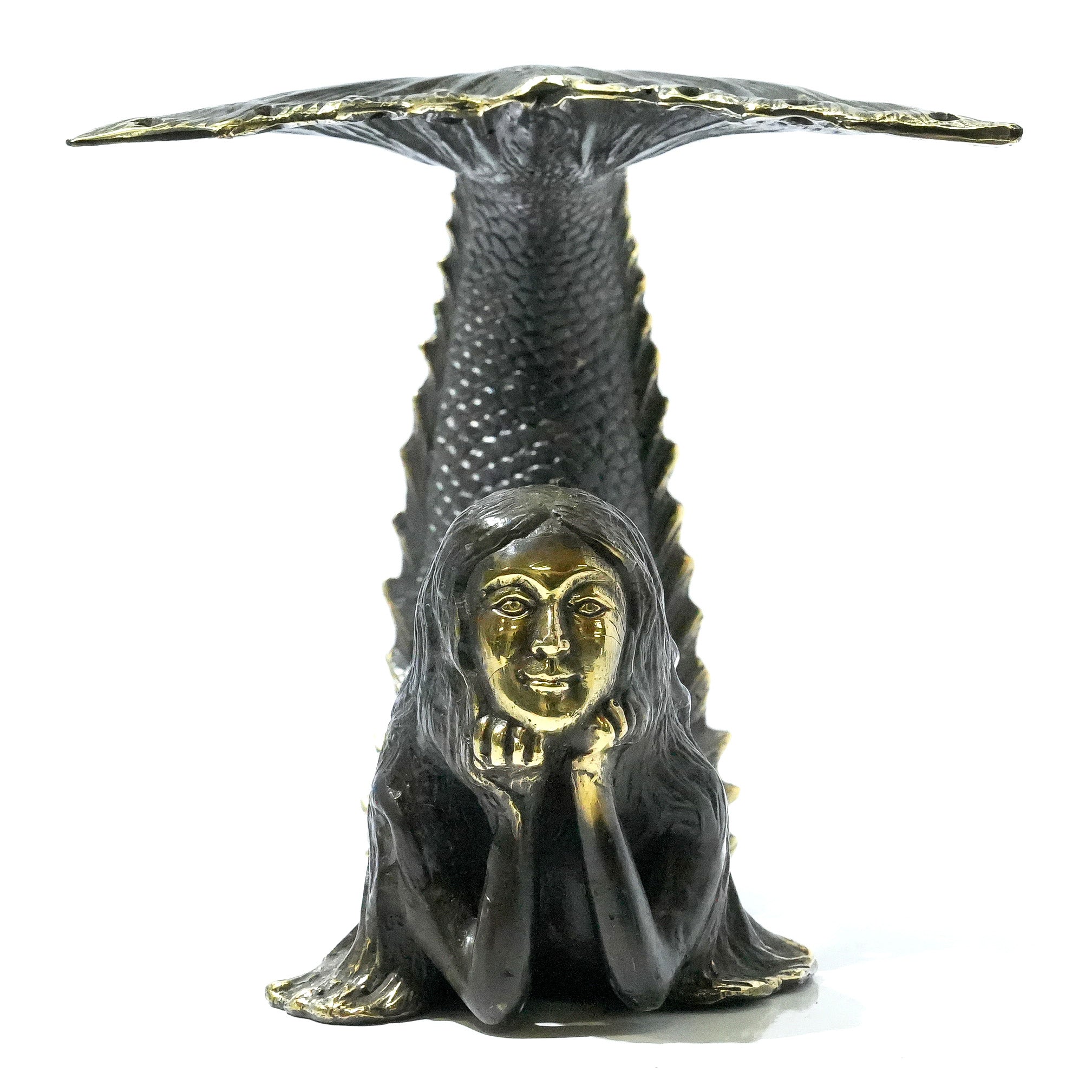 Starborn Mermaid Earring Holder Decorative Brass Sculpture - Large