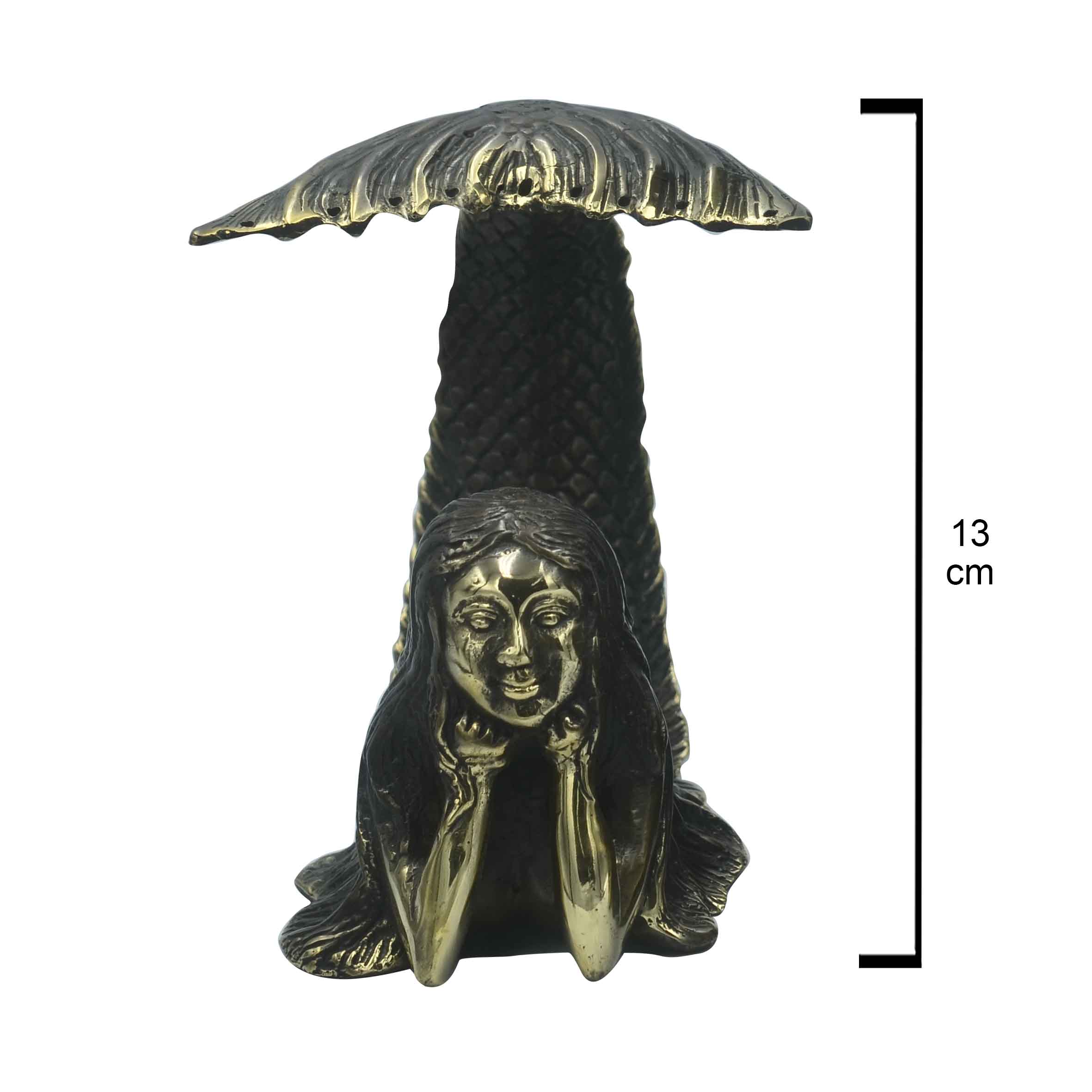 Starborn Mermaid Earring Holder Decorative Brass Sculpture - Small