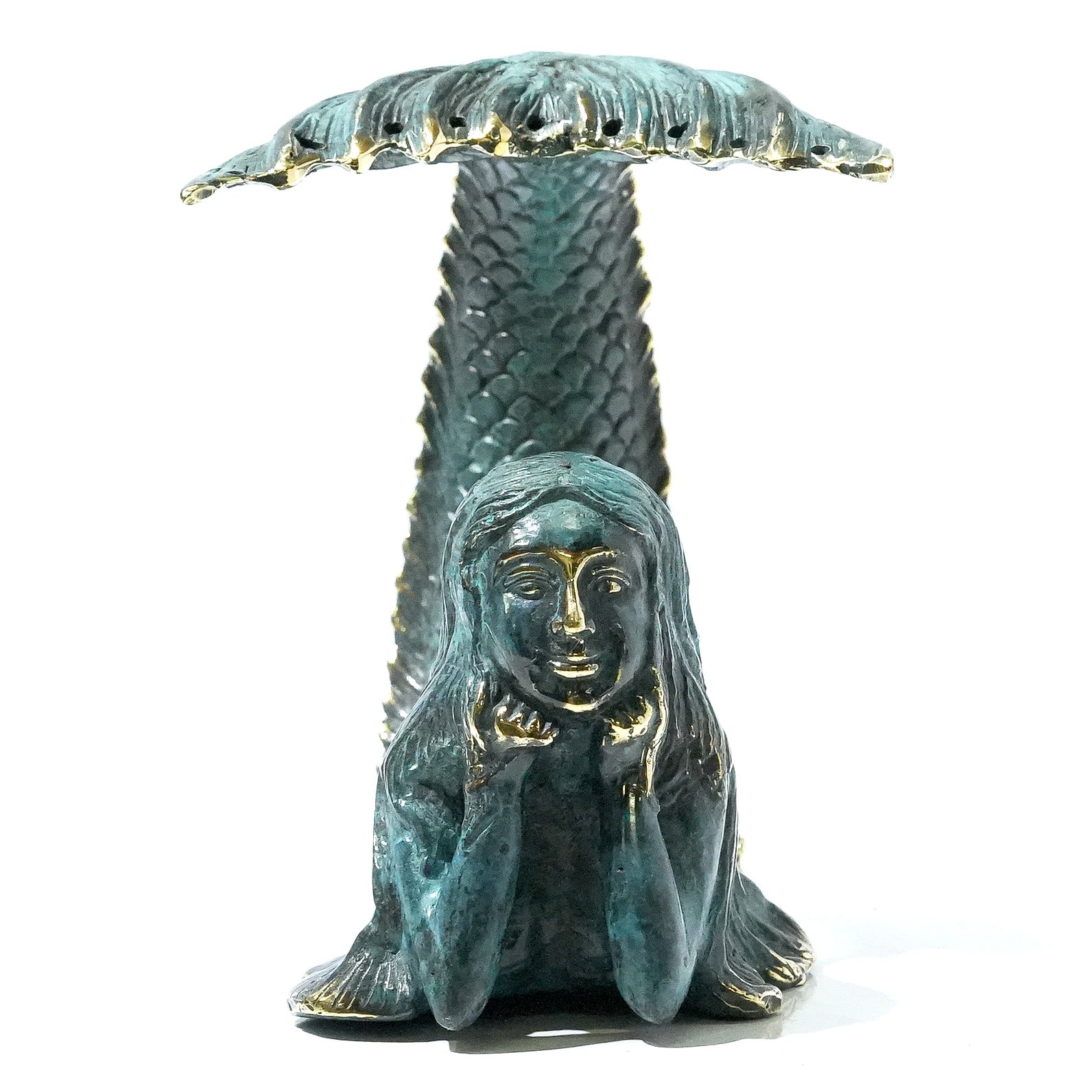 Starborn Mermaid Earring Holder Decorative Brass Sculpture - Small