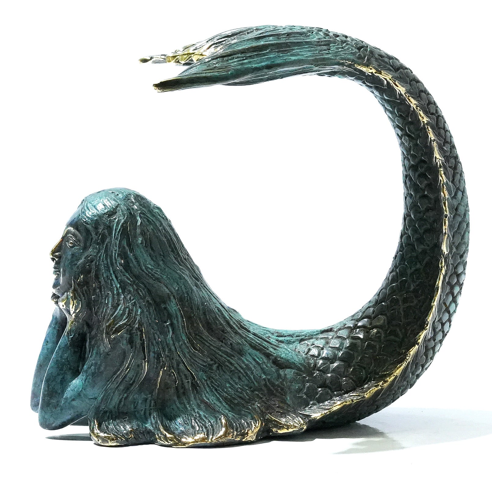 Starborn Mermaid Earring Holder Decorative Brass Sculpture - Small