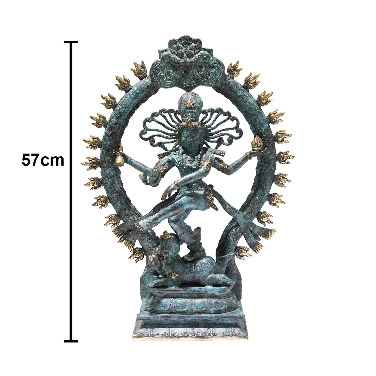 Dekorative Shiva Nataraja Sterngeboren Messingstatue