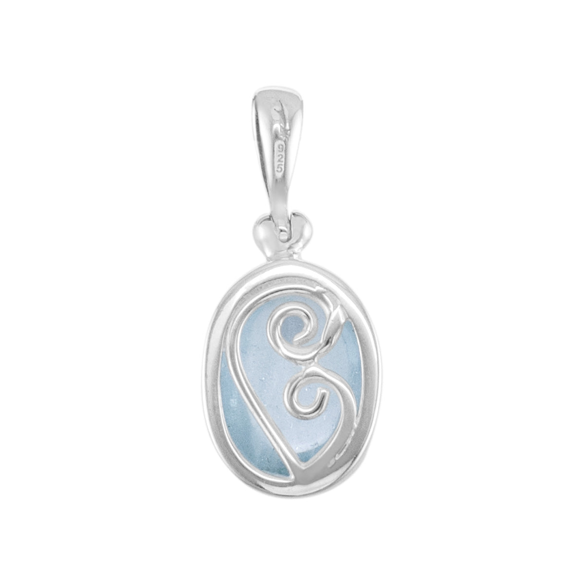 Starborn Natural Blue Topaz Pendant in Sterling Silver