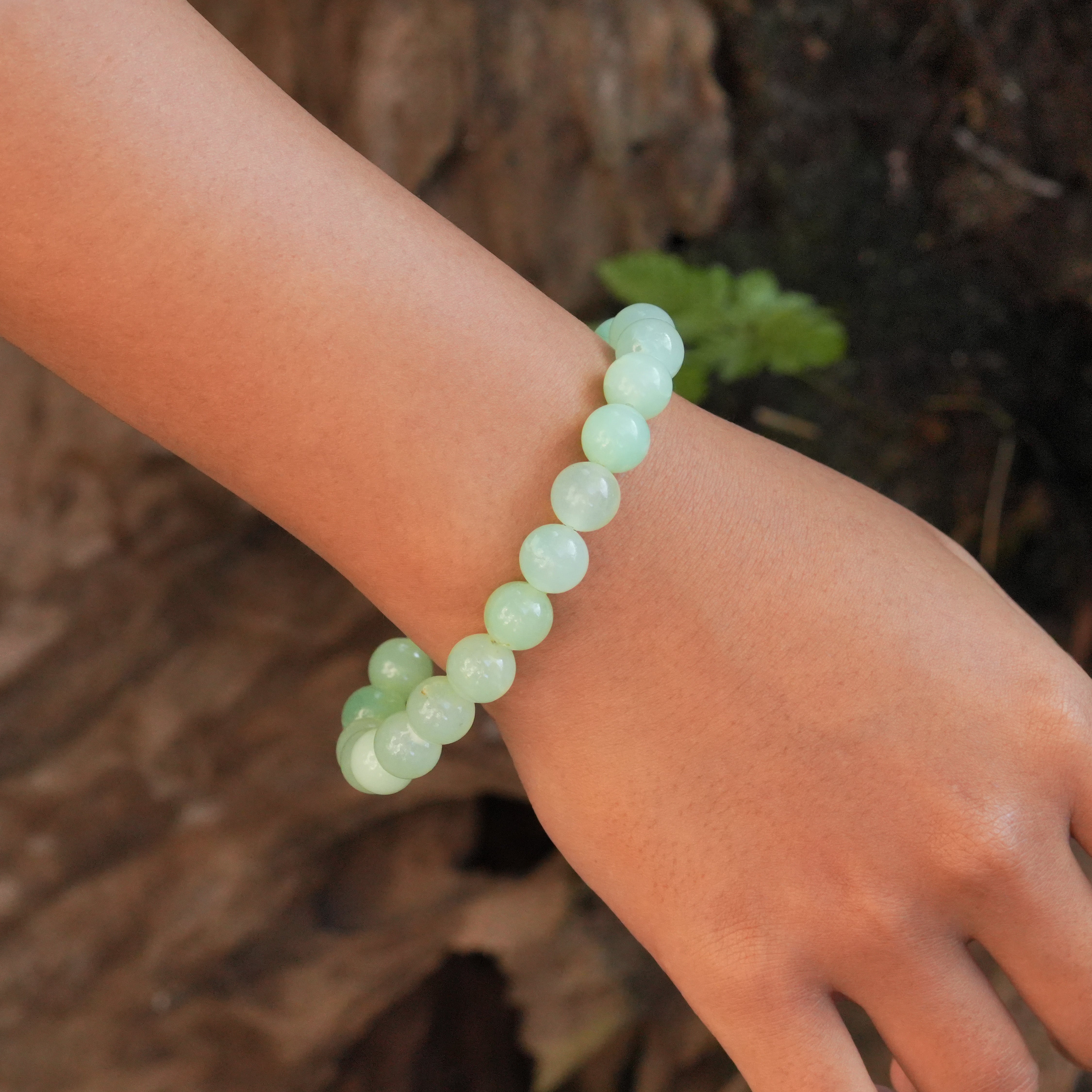 Pulsera elástica con cuentas de ammolita de 11 mm Starborn