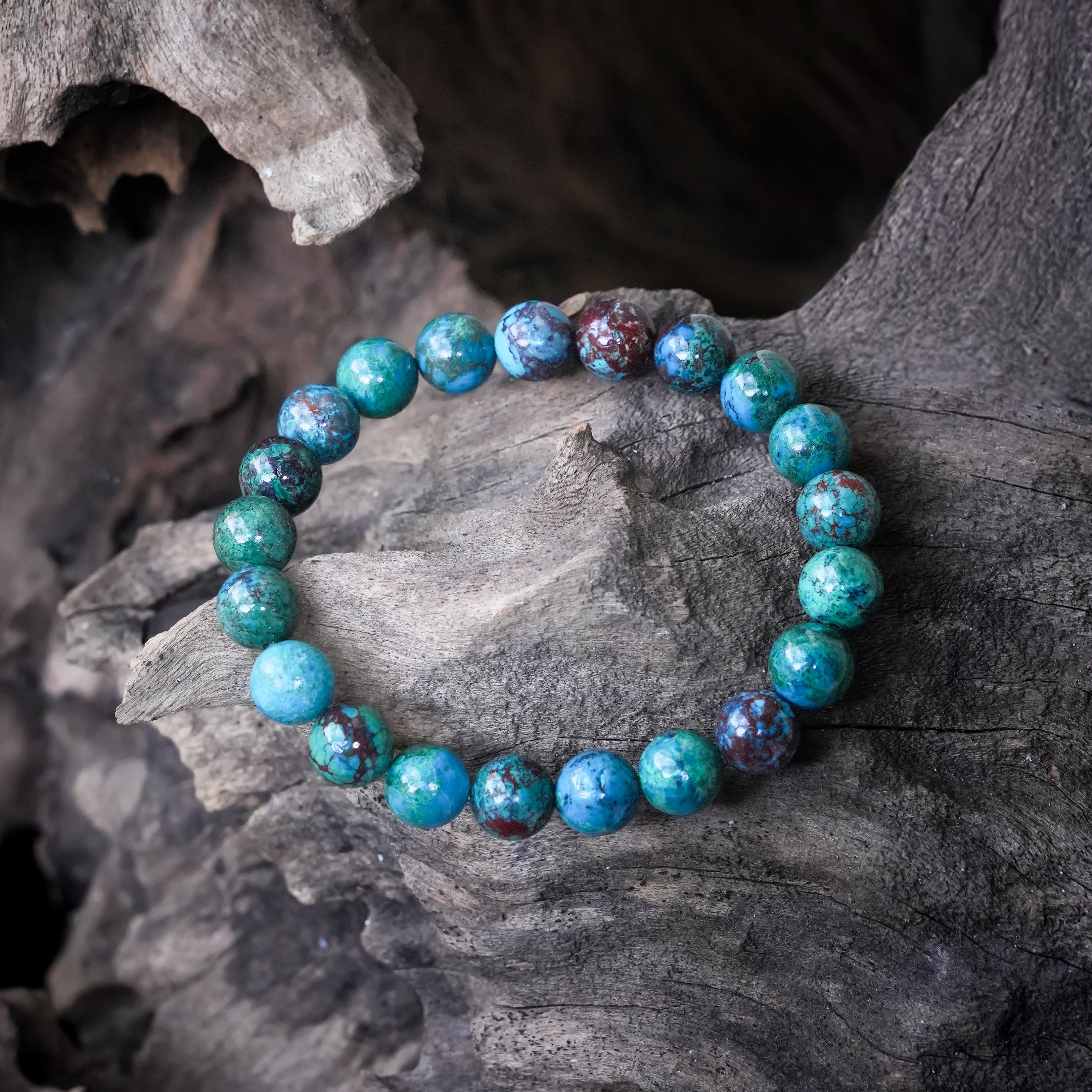 Starborn Chrysocolla Elastic Beaded Bracelet
