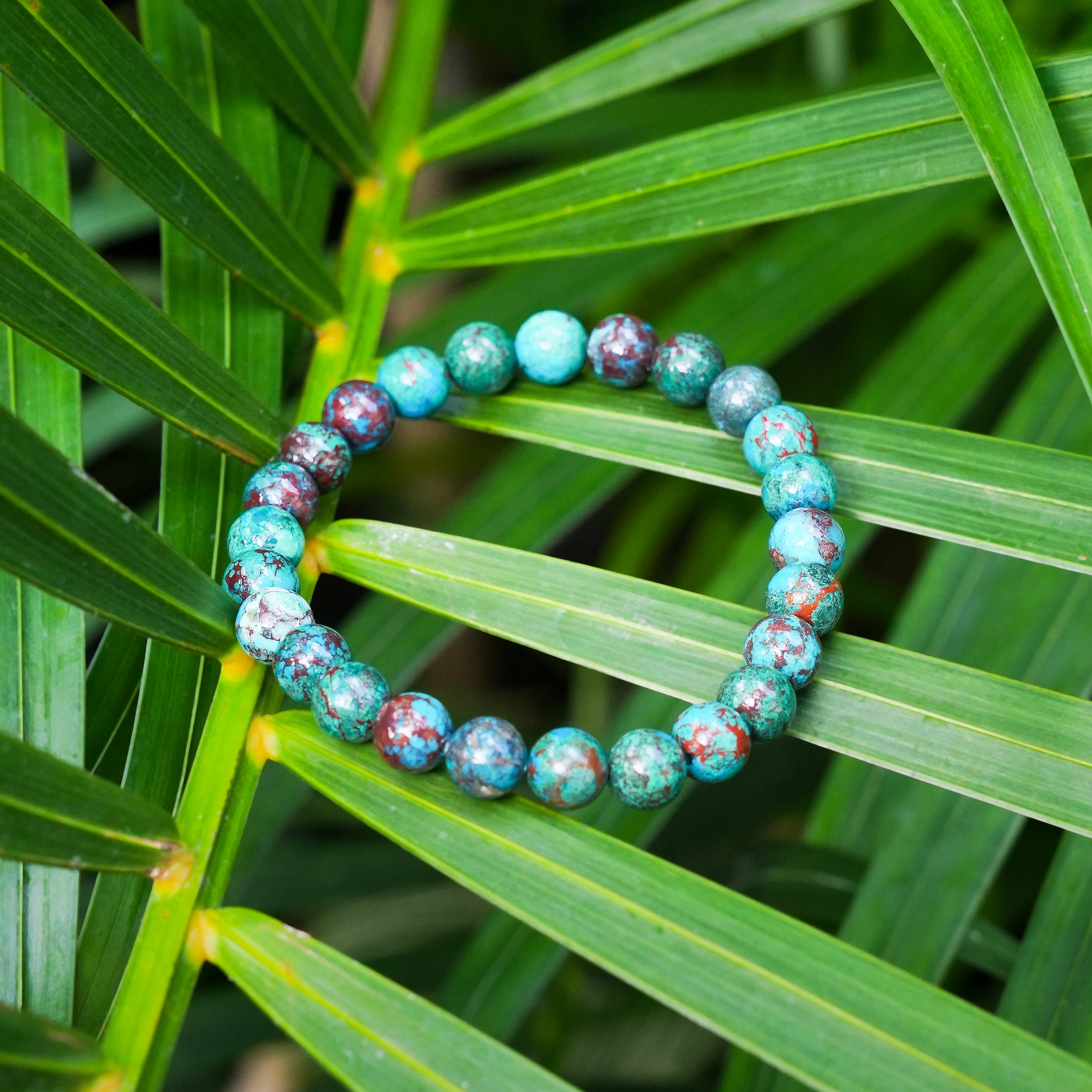 Starborn Chrysocolla Elastic Beaded Bracelet