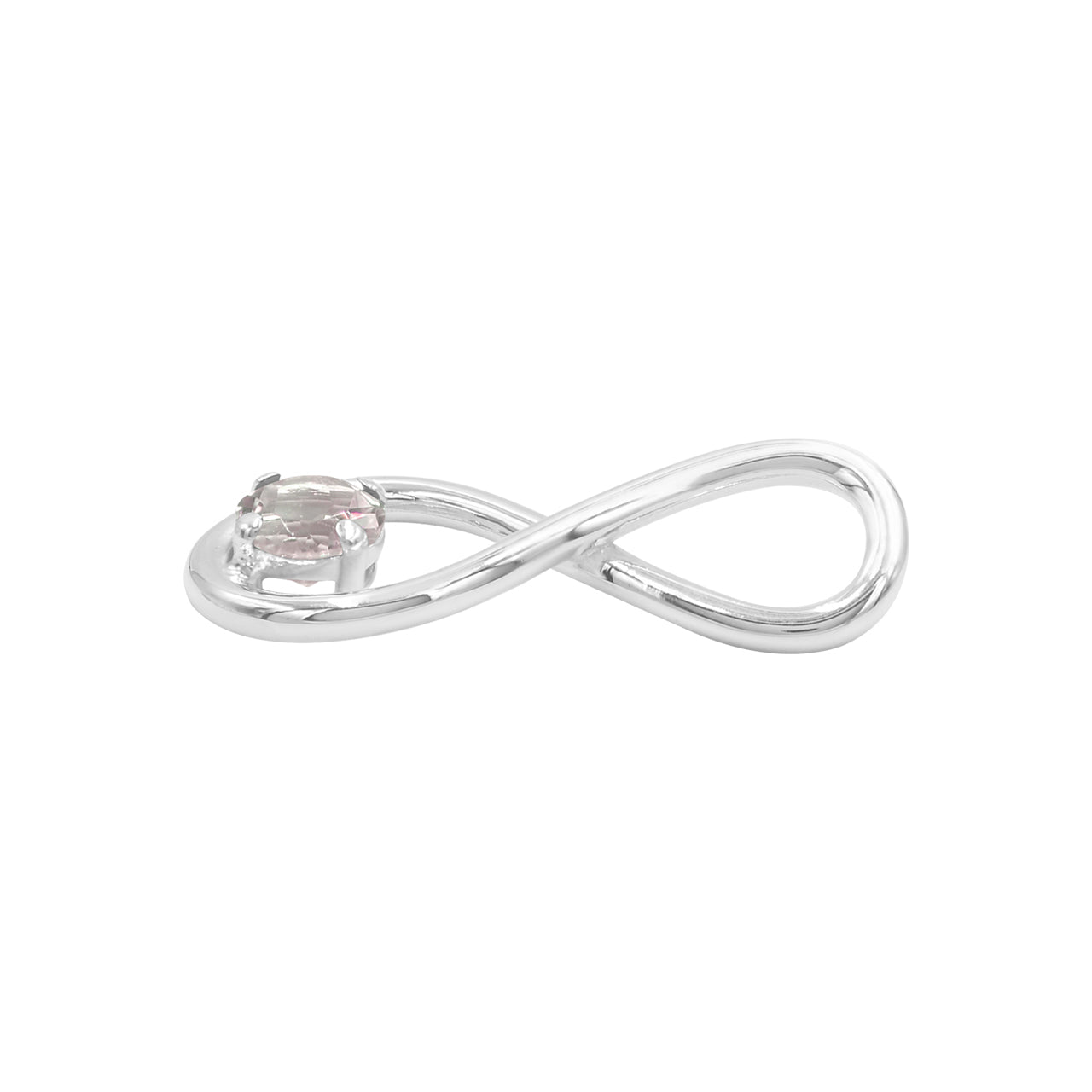 Starborn Faceted Topaz Infinity Pendant in Fine Sterling Silver
