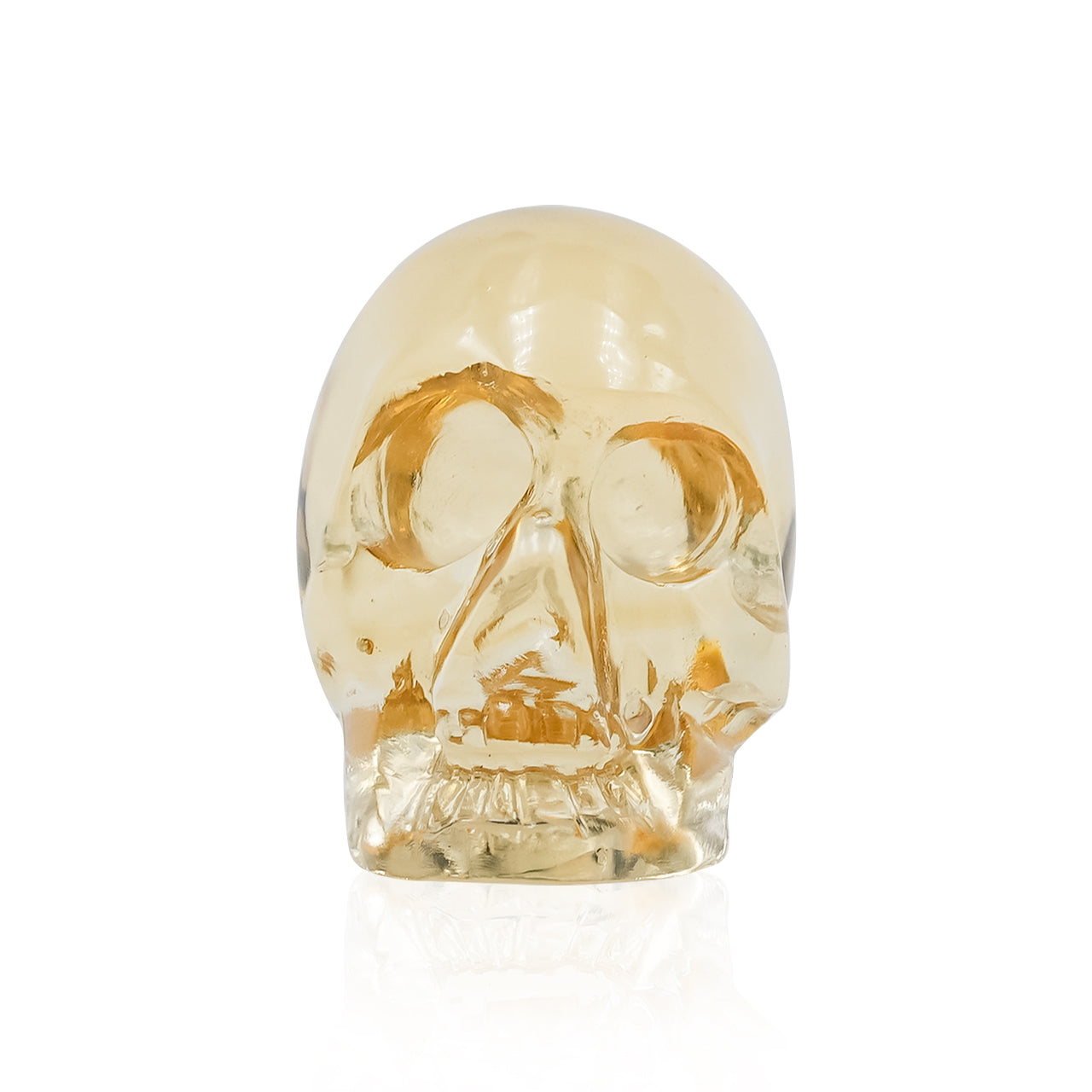 Citrine Skull Carving