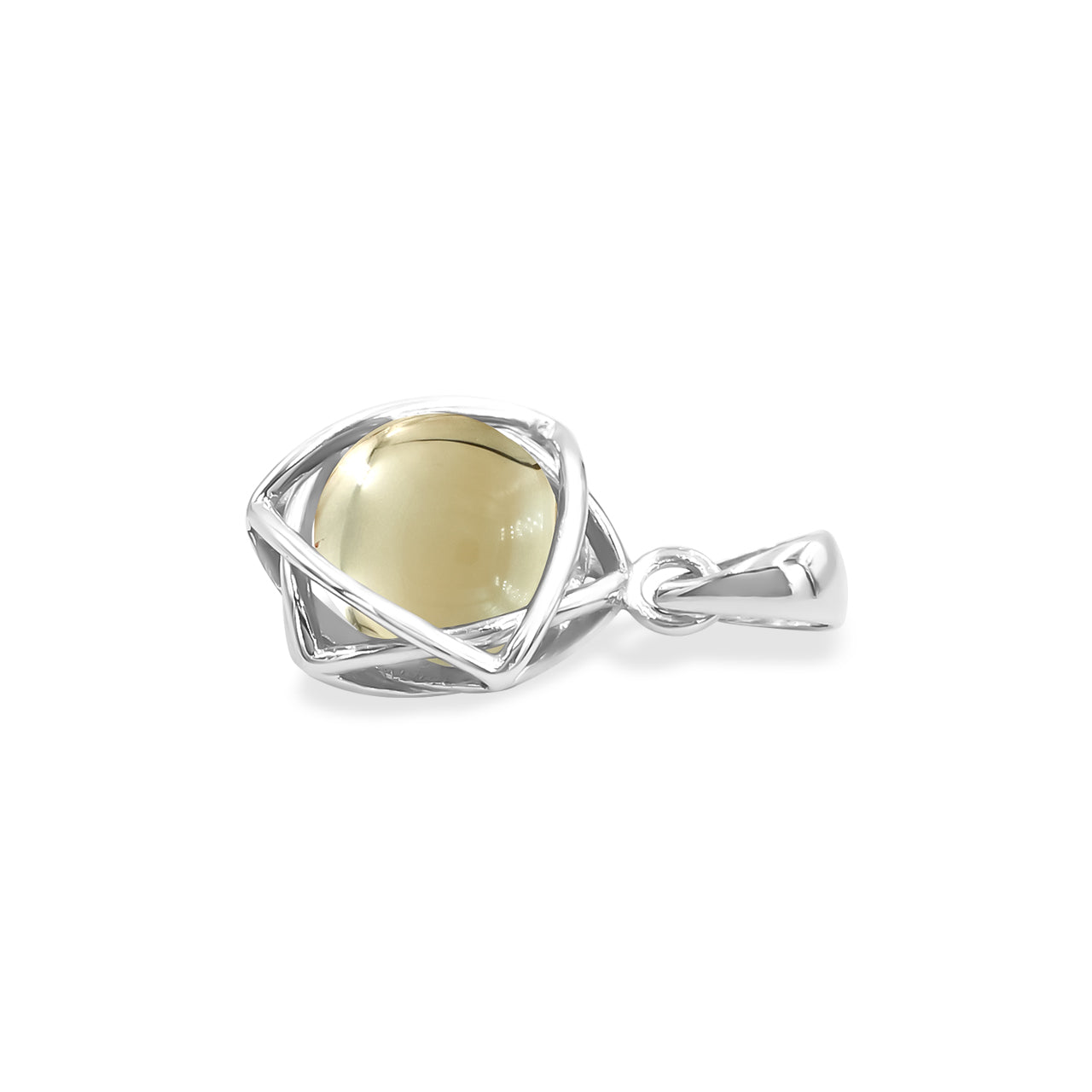 Starborn Gemstone Sphere 6-Point Star Pendant in Sterling Silver