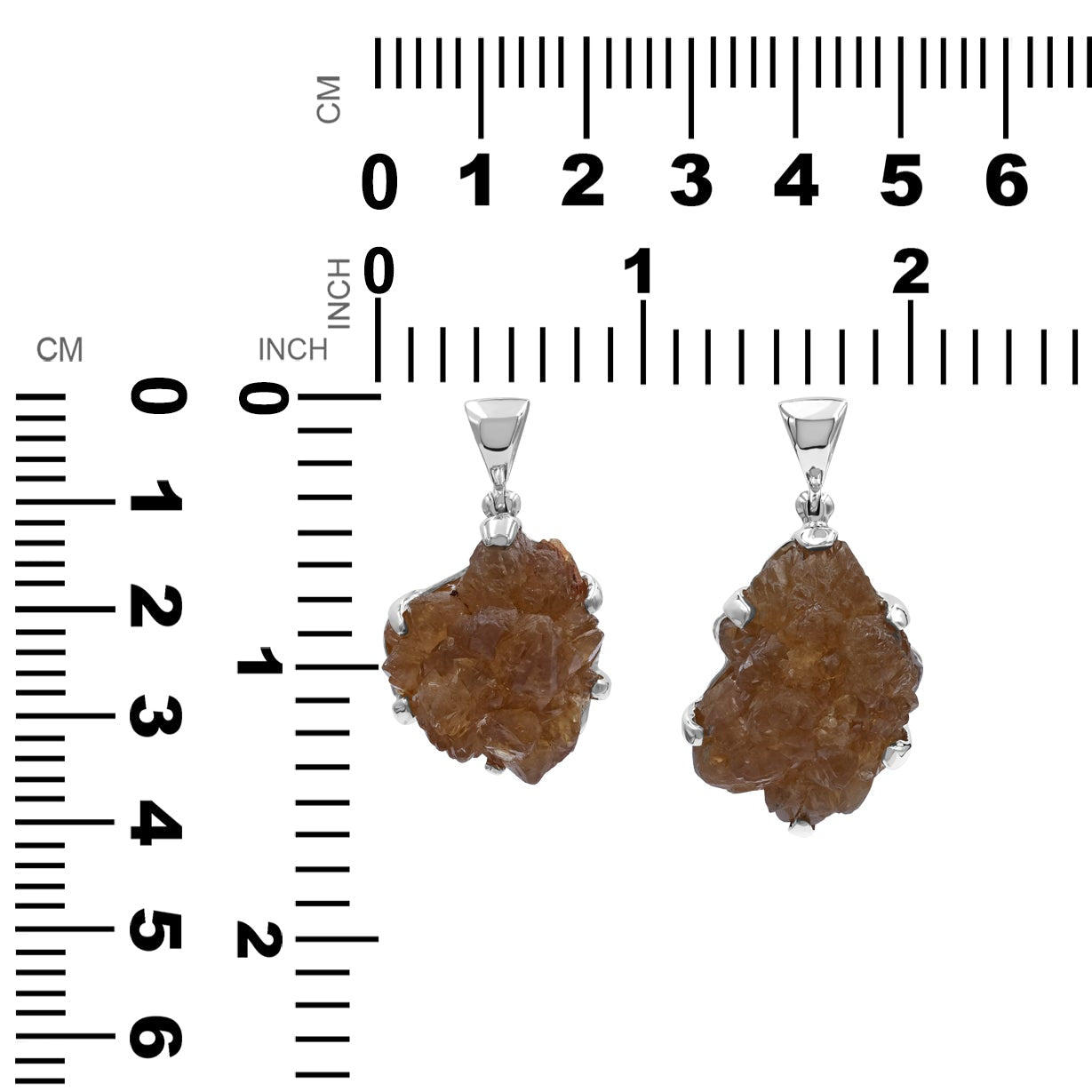 Star Citrine Prong Set Pendant