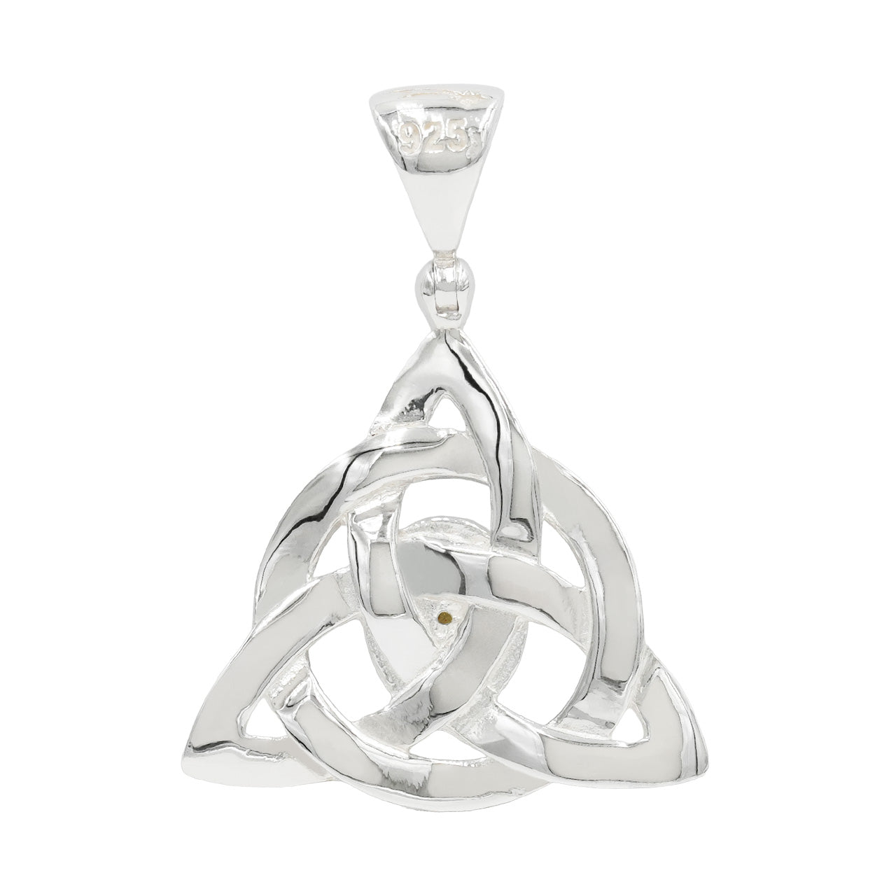 Starborn Citrine Triquetra Pendant in Sterling Silver
