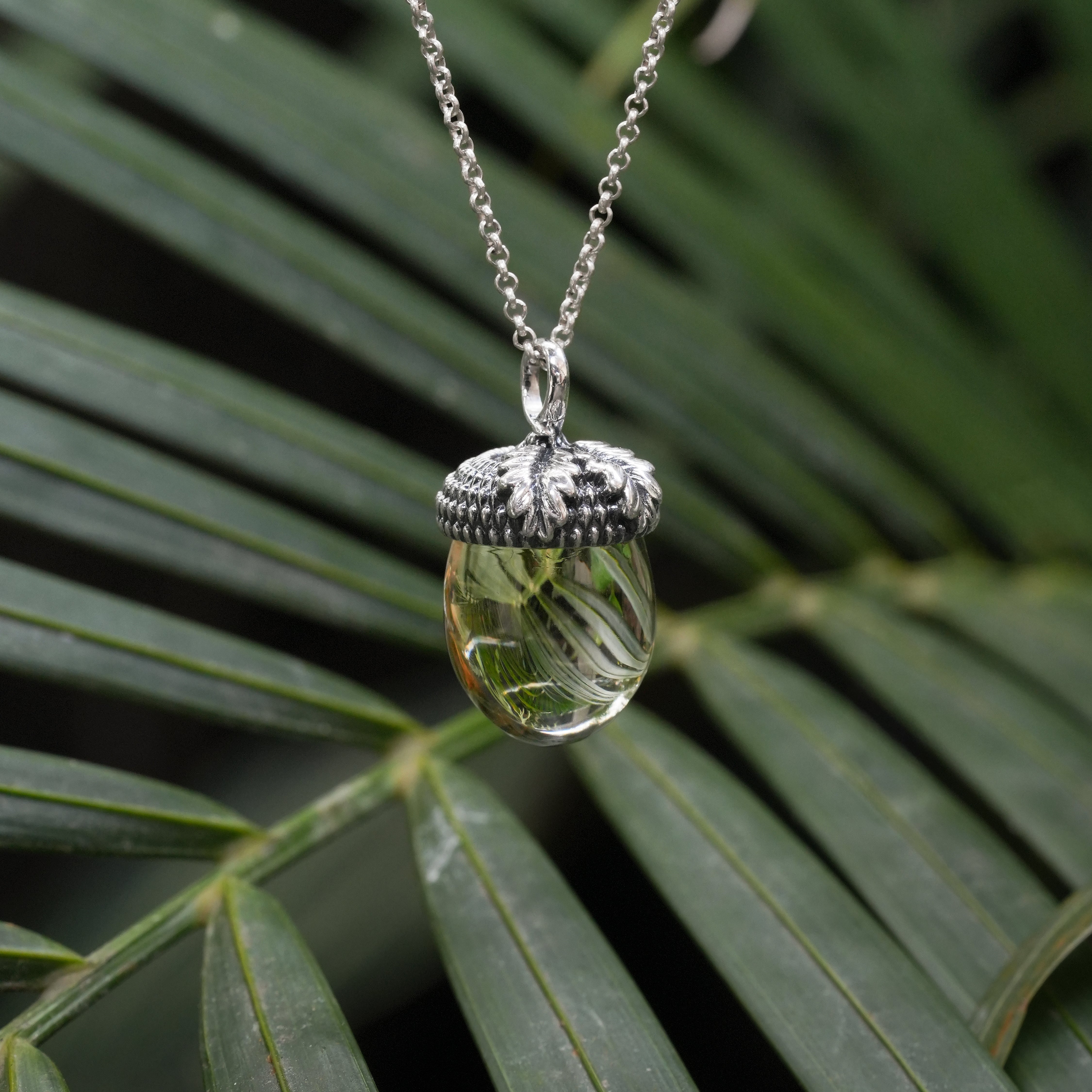 Starborn Citrine Acorn Pendant