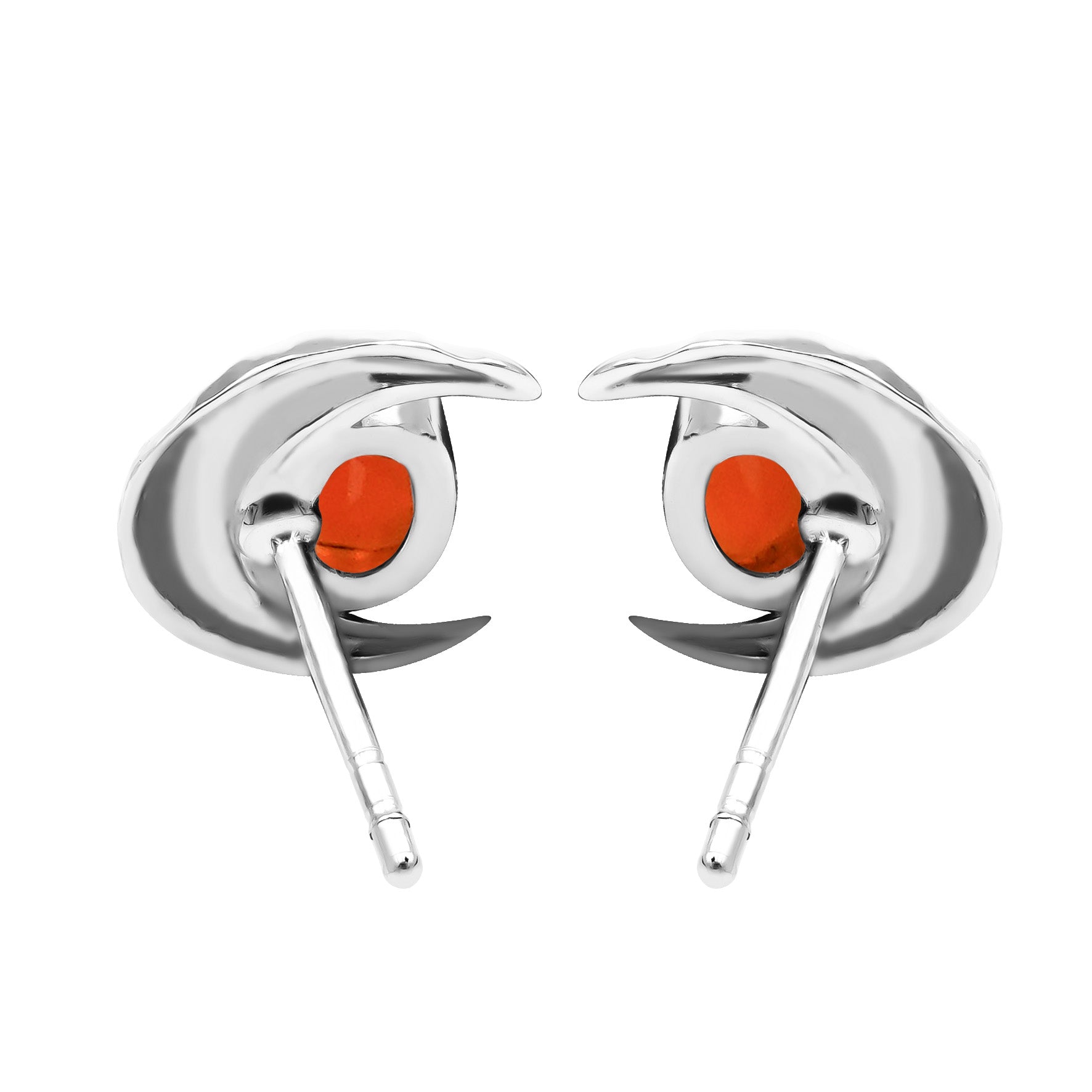 Starborn – Getrommelte Karneol-Ohrstecker im Ohrstecker-Stil, Sterlingsilber