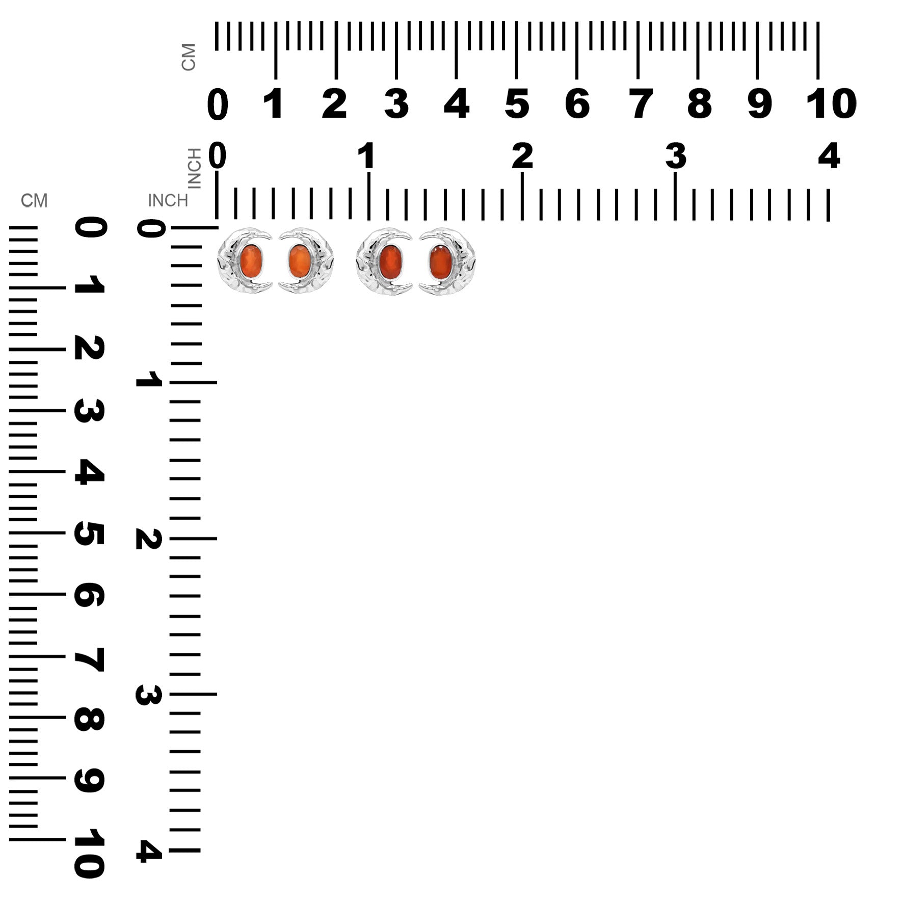 Starborn – Getrommelte Karneol-Ohrstecker im Ohrstecker-Stil, Sterlingsilber