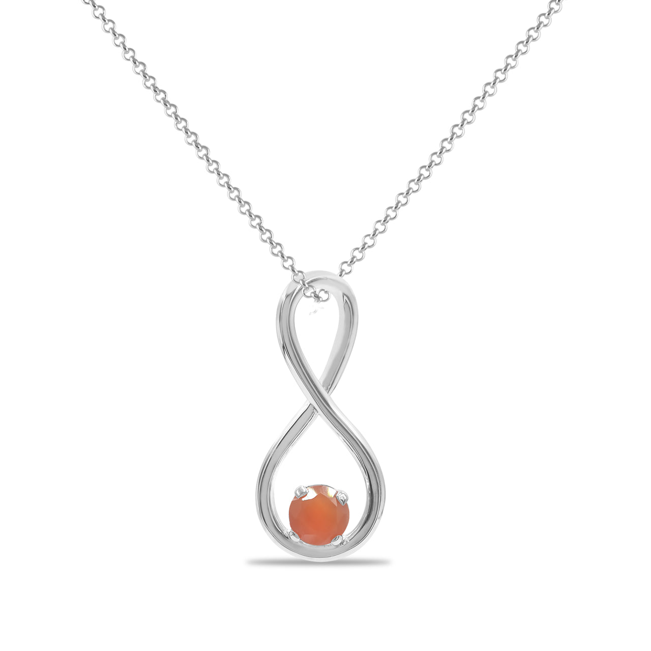 Colgante infinito con piedras preciosas facetadas Starborn en plata de ley fina