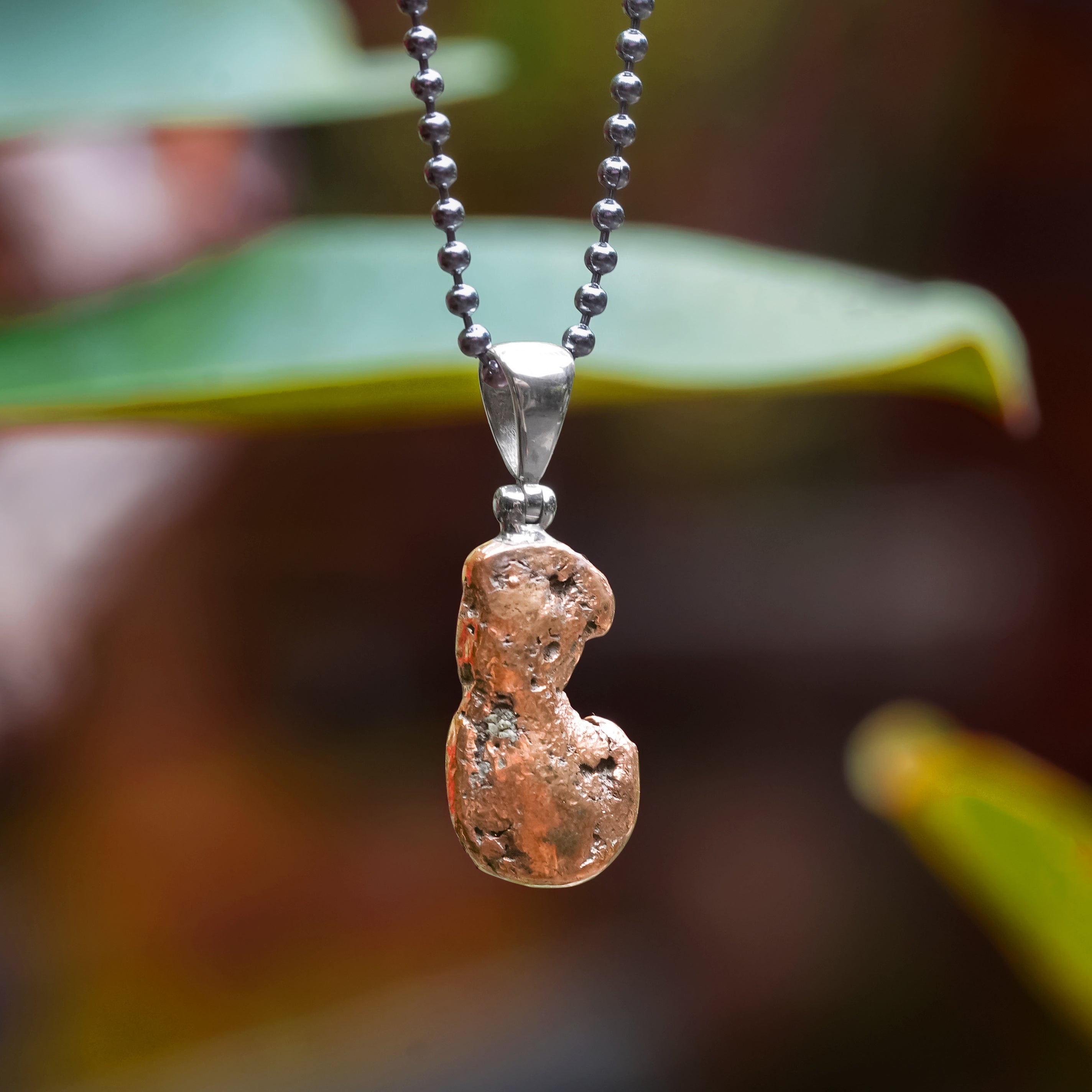 Starborn Medium Free-Form Copper Pendant in Sterling Silver