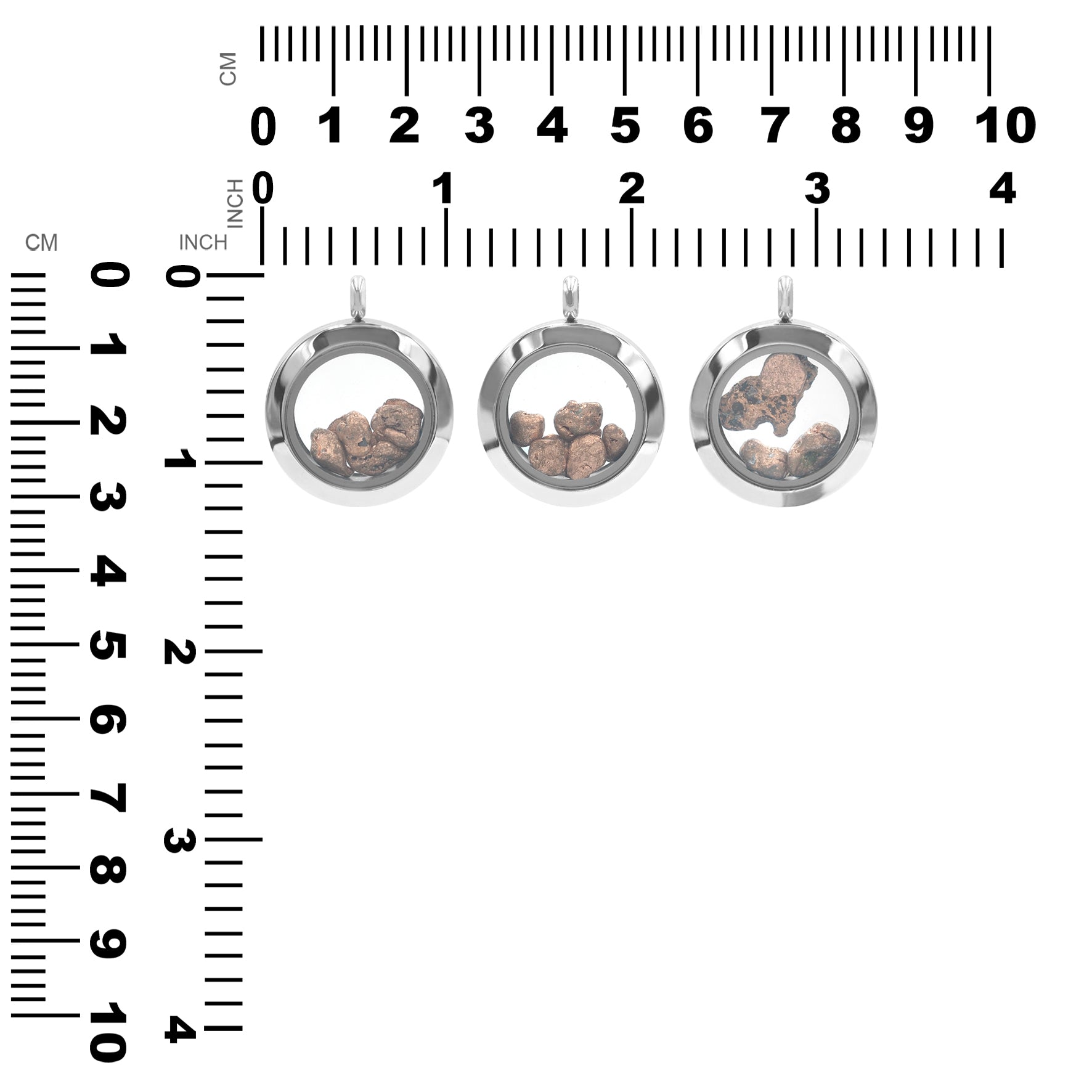 Starborn Gemstone Window Pendant Necklace in Stainless Steel