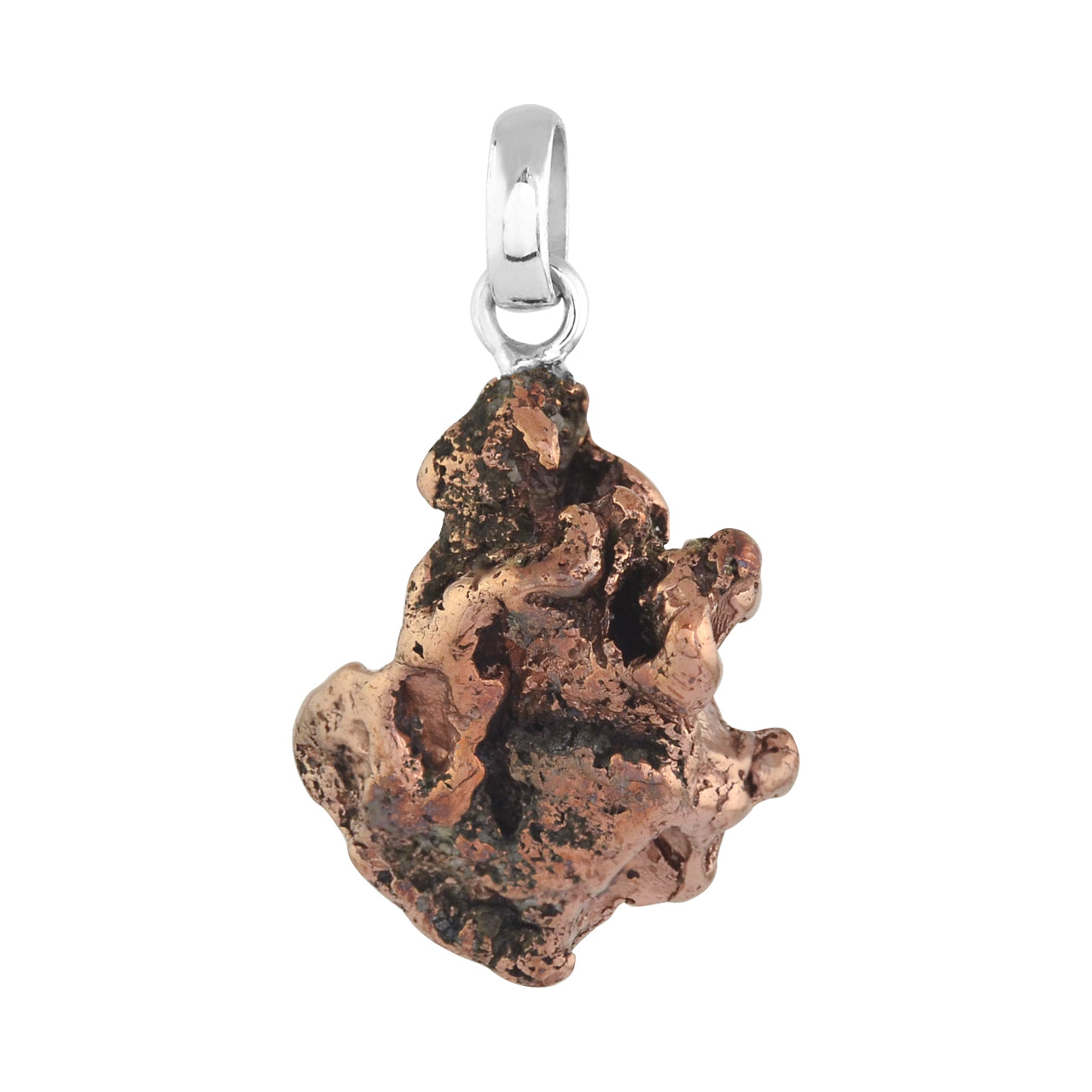 Colgante mediano de cobre Starborn de forma libre en plata de ley