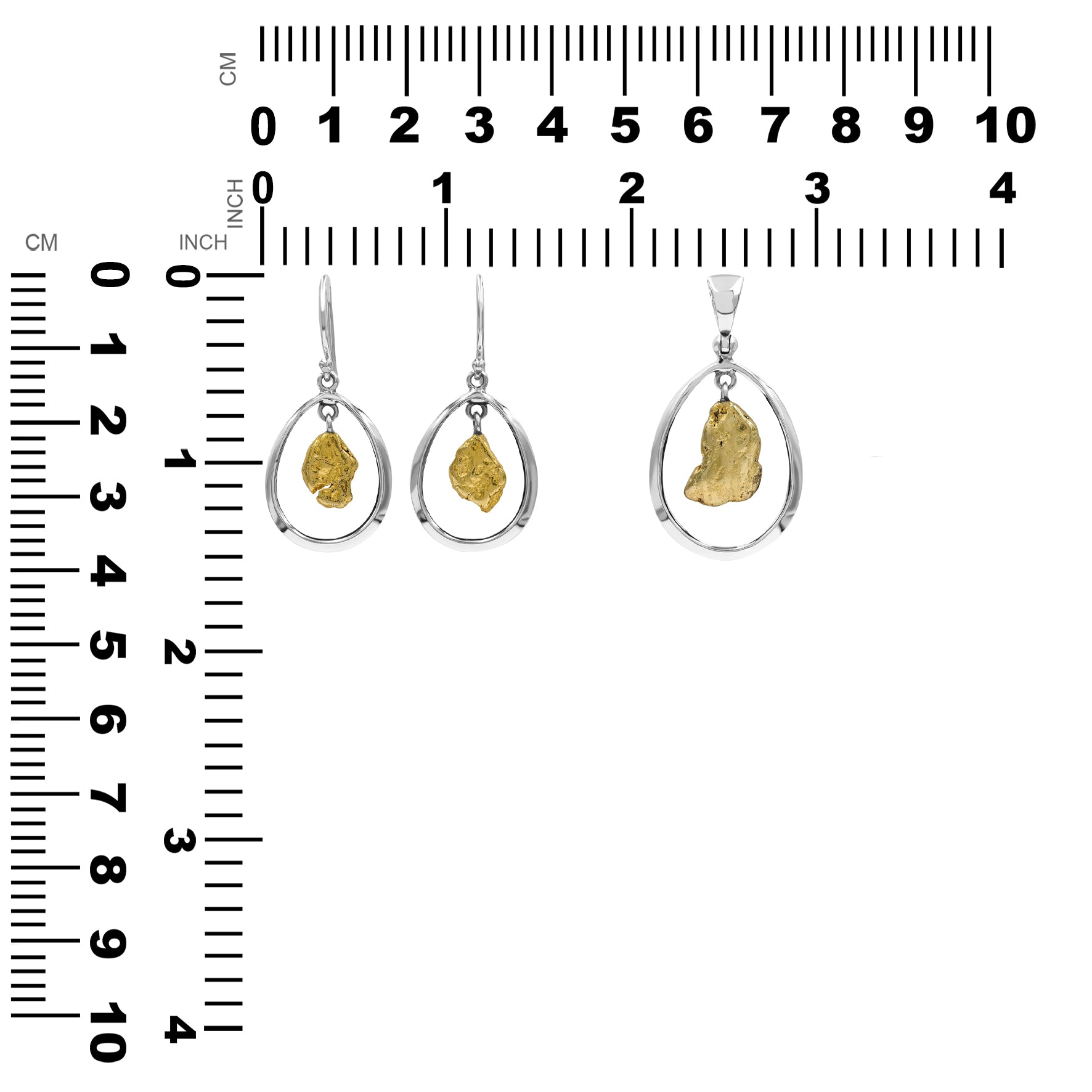 Starborn Copper Earring and Pendant Set in Sterling Silver