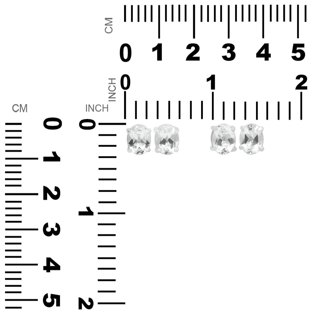 Starborn Danburit Kristall Ohrstecker in Sterling Silber