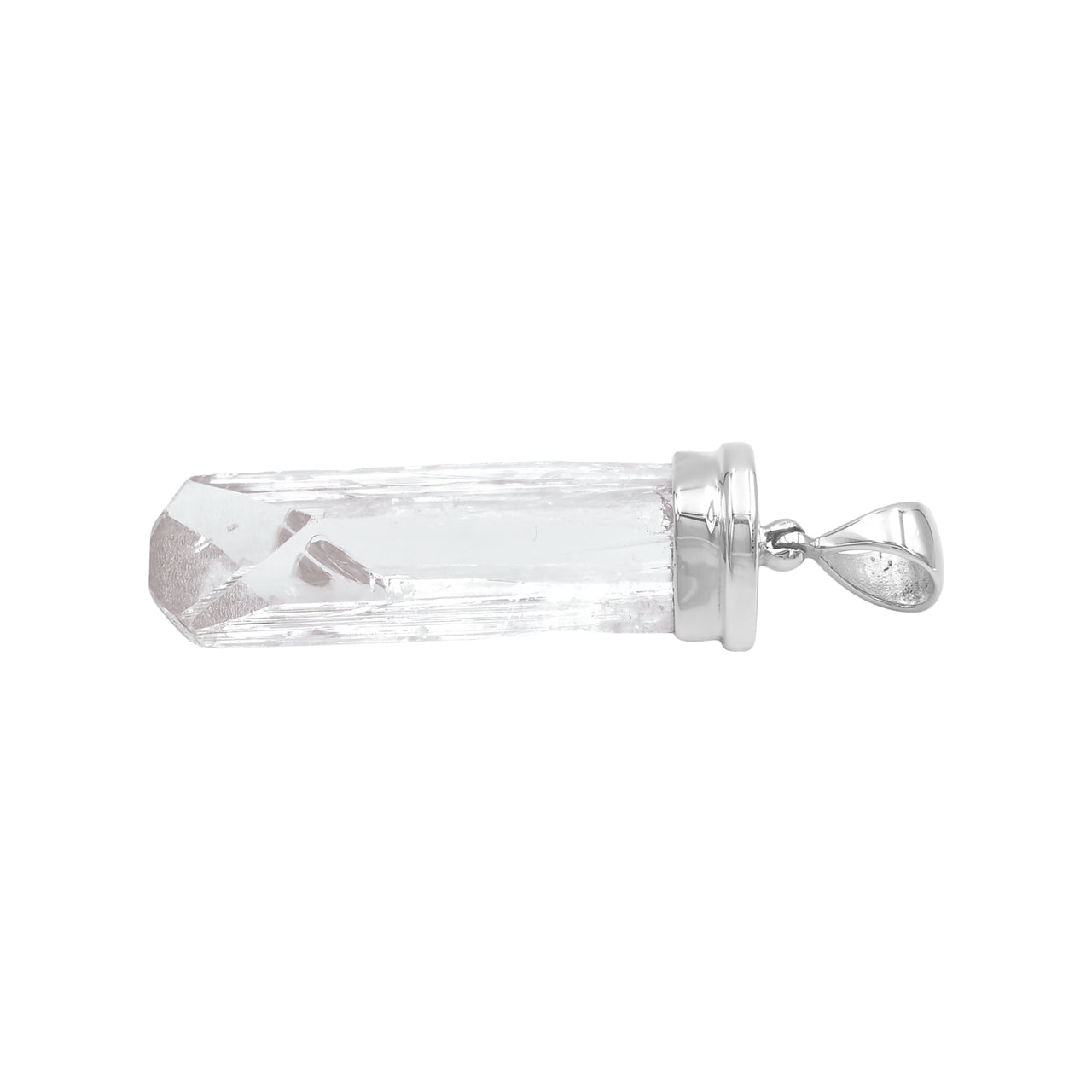 Starborn Danburite Crystal Cap Set Pendant in Sterling Silver
