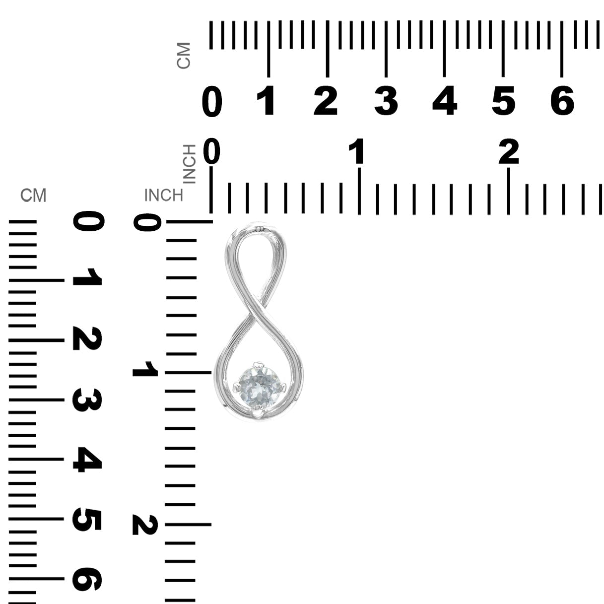 Starborn Unendlichkeitsanhänger mit facettiertem Edelstein aus feinem Sterlingsilber