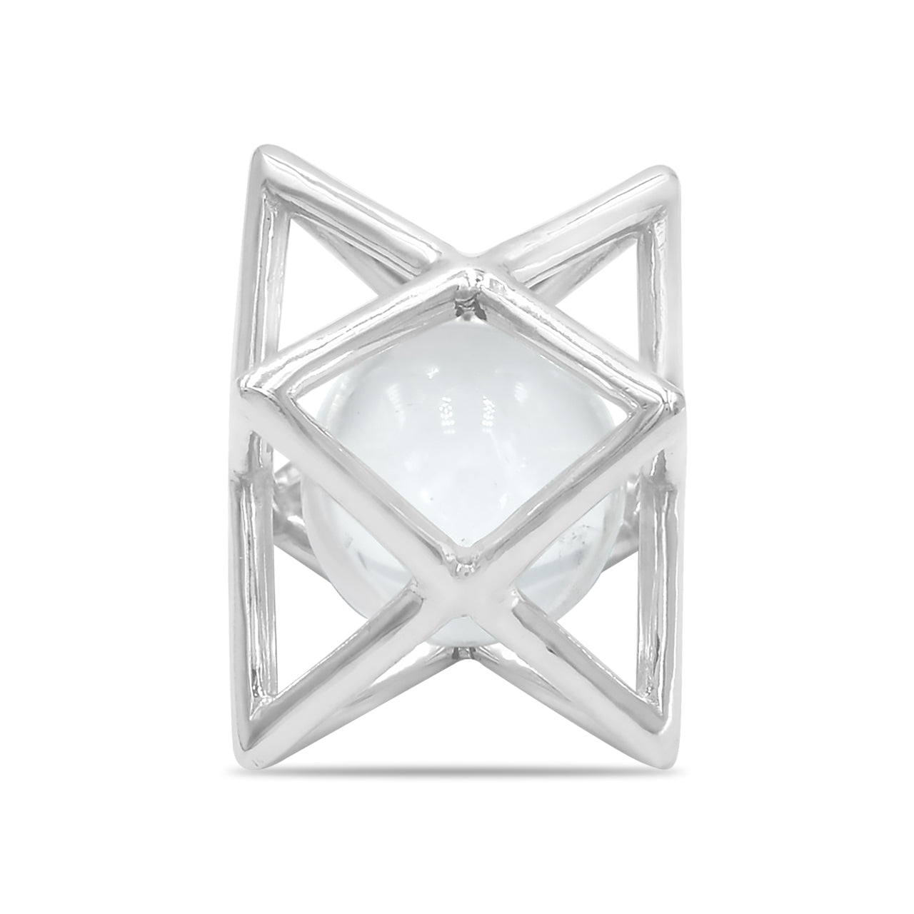 Colgante y cadena Merkaba Danburita Esfera Starborn en plata de ley