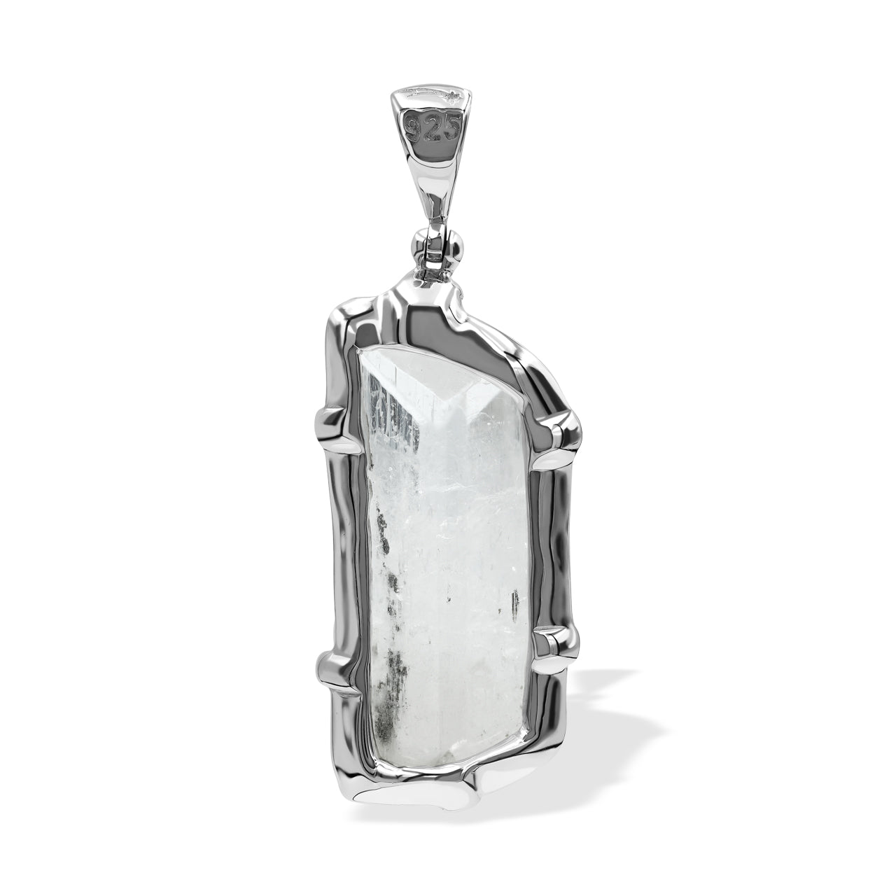 Starborn Danburite Crystal Pendant in Fine Sterling Silver
