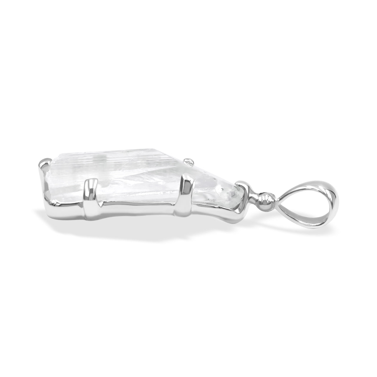 Starborn Danburite Crystal Pendant in Fine Sterling Silver