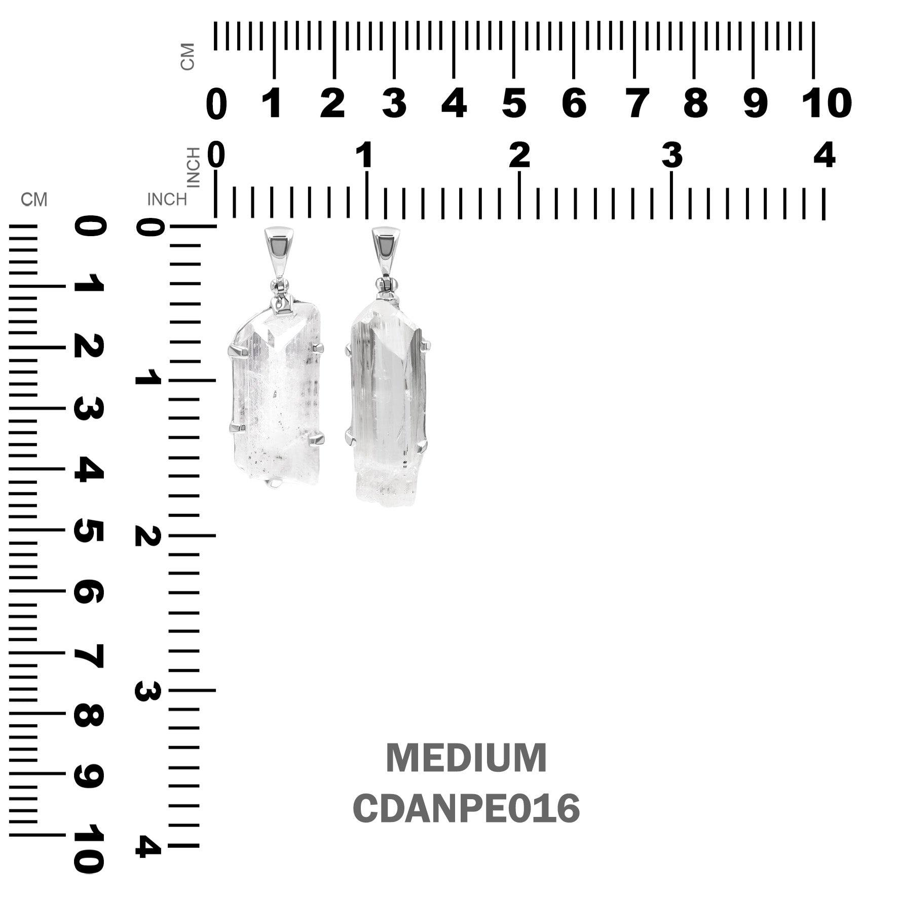 Starborn Danburite Crystal Pendant in Fine Sterling Silver