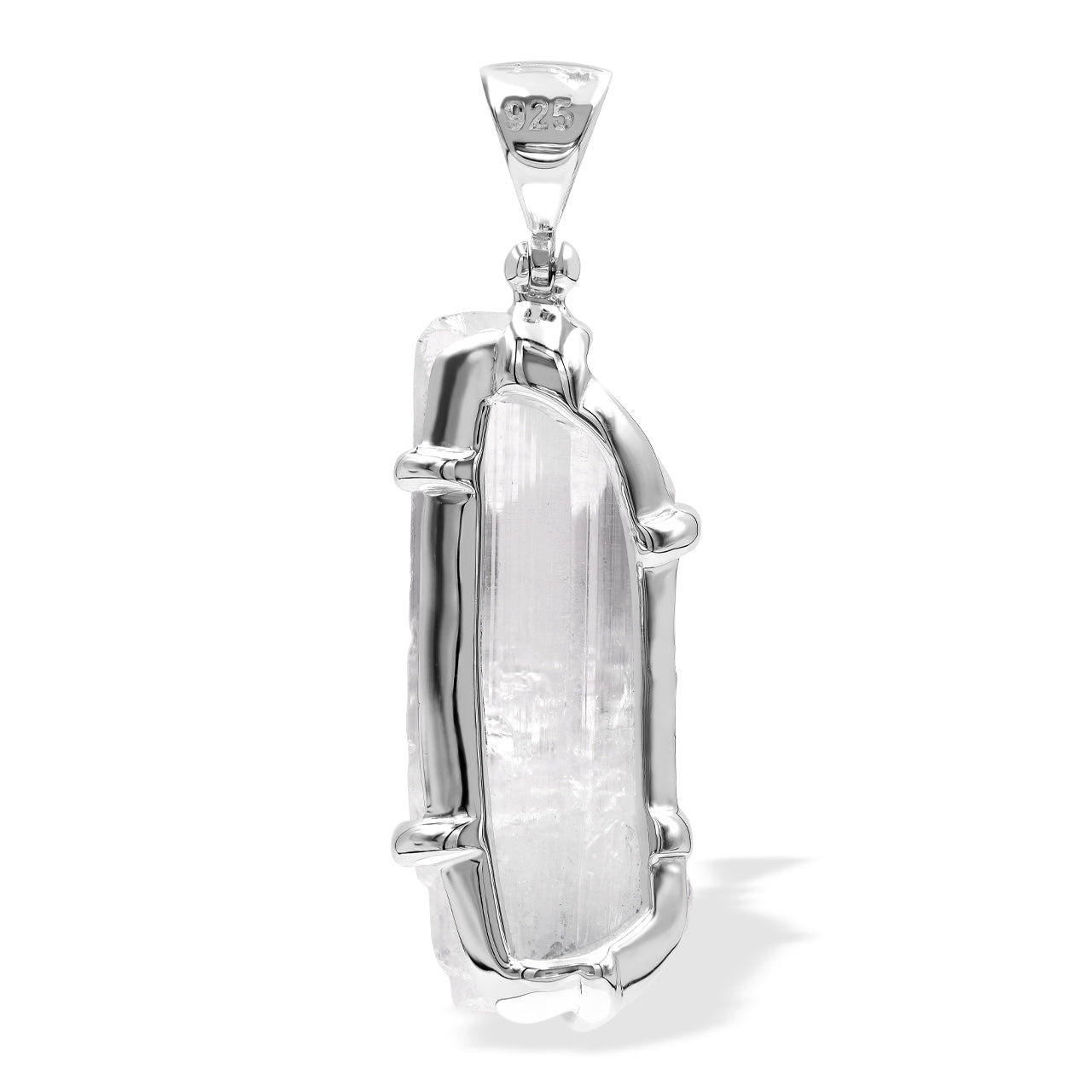 Starborn Danburite Crystal Pendant in Fine Sterling Silver