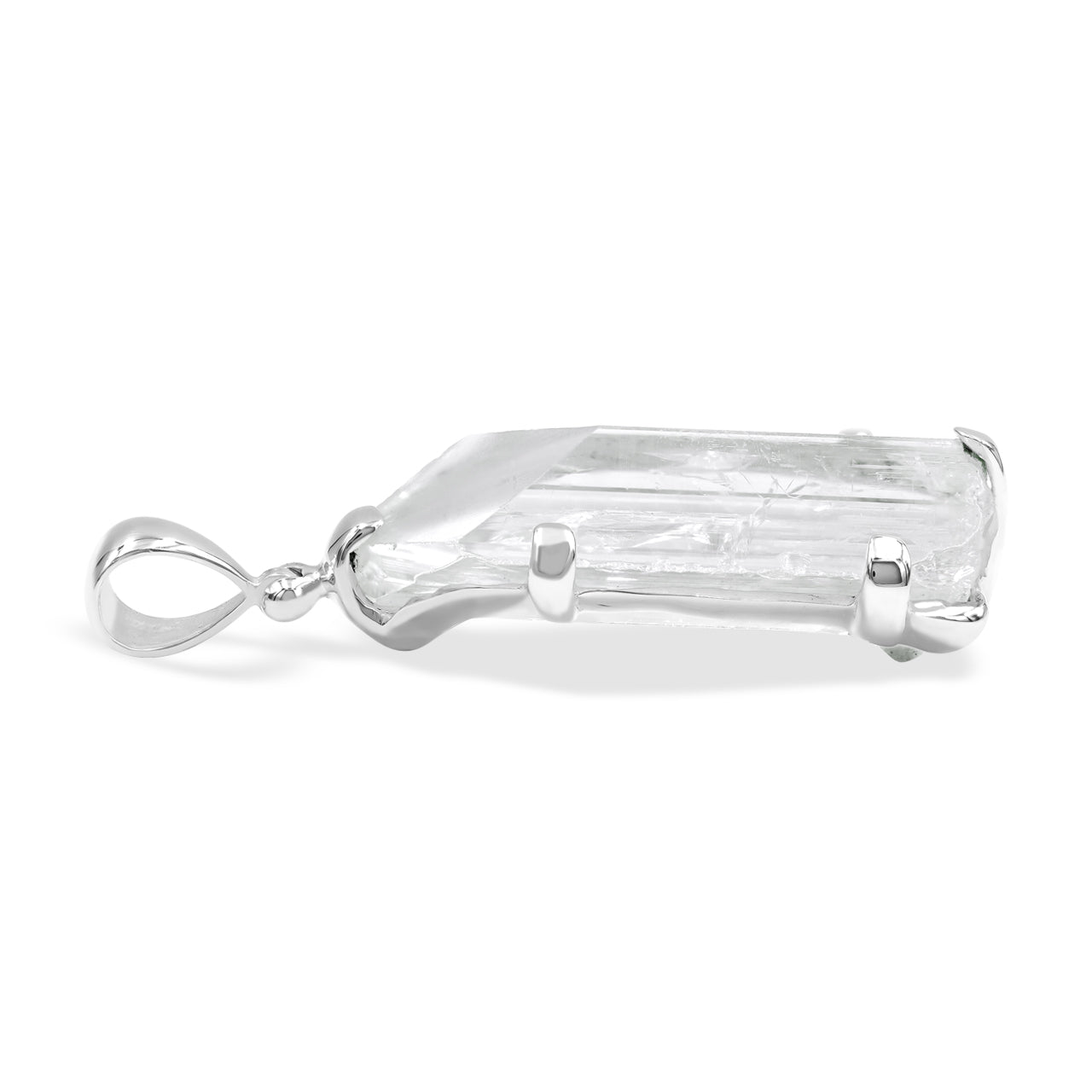 Starborn Danburite Crystal Pendant in Fine Sterling Silver