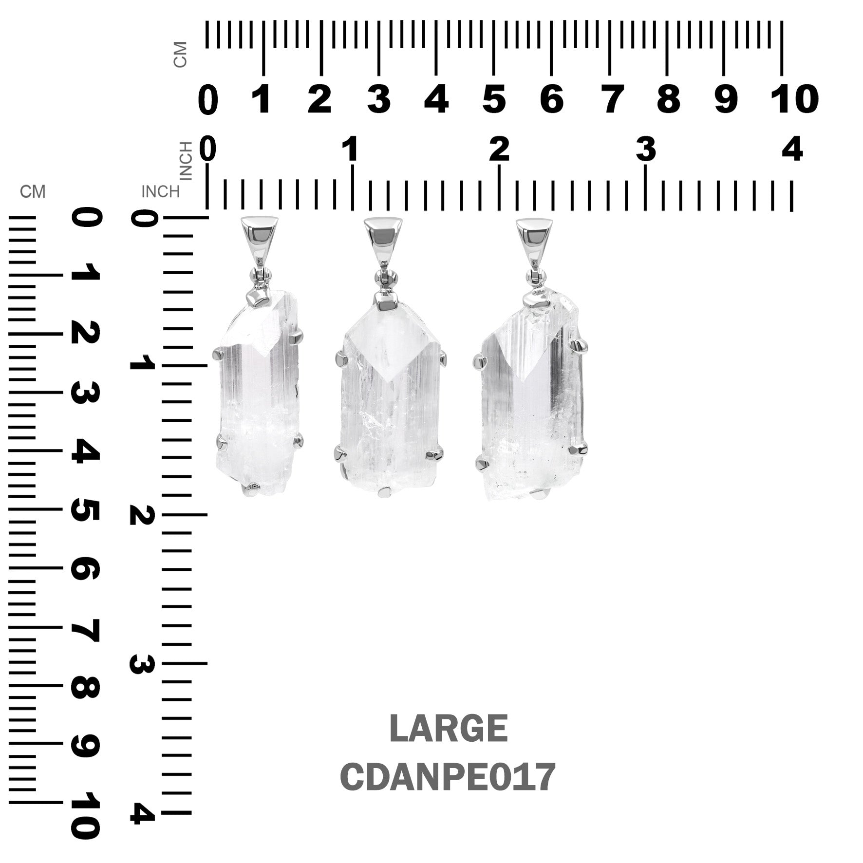 Starborn Danburite Crystal Pendant in Fine Sterling Silver