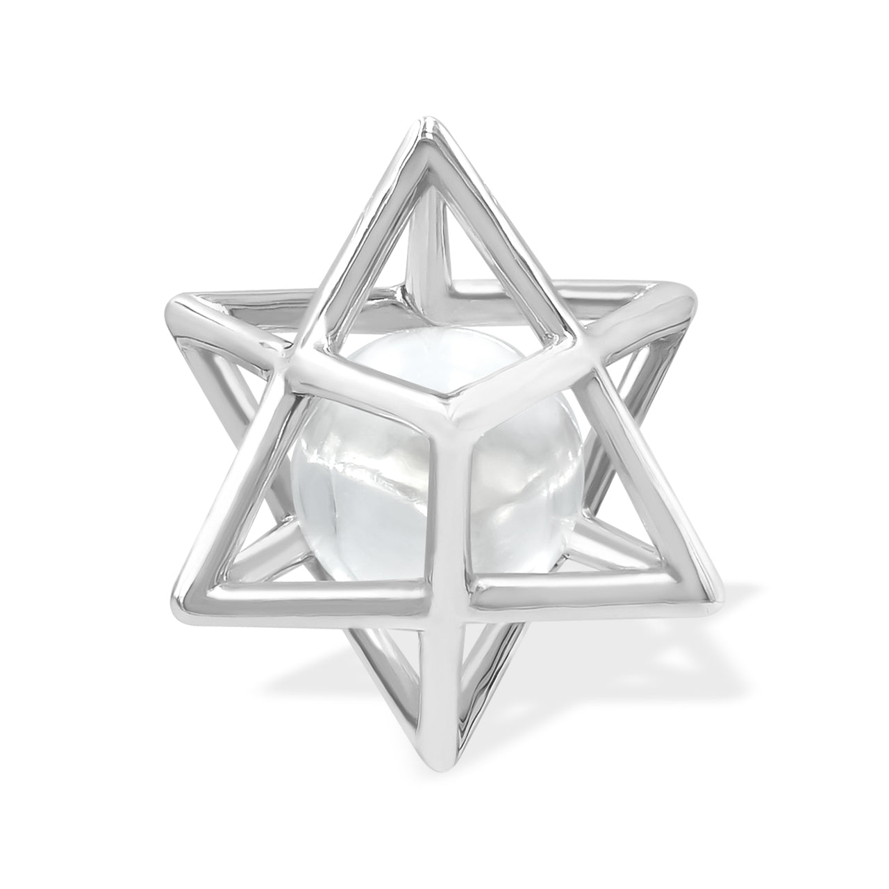 Colgante y cadena Merkaba Danburita Esfera Starborn en plata de ley