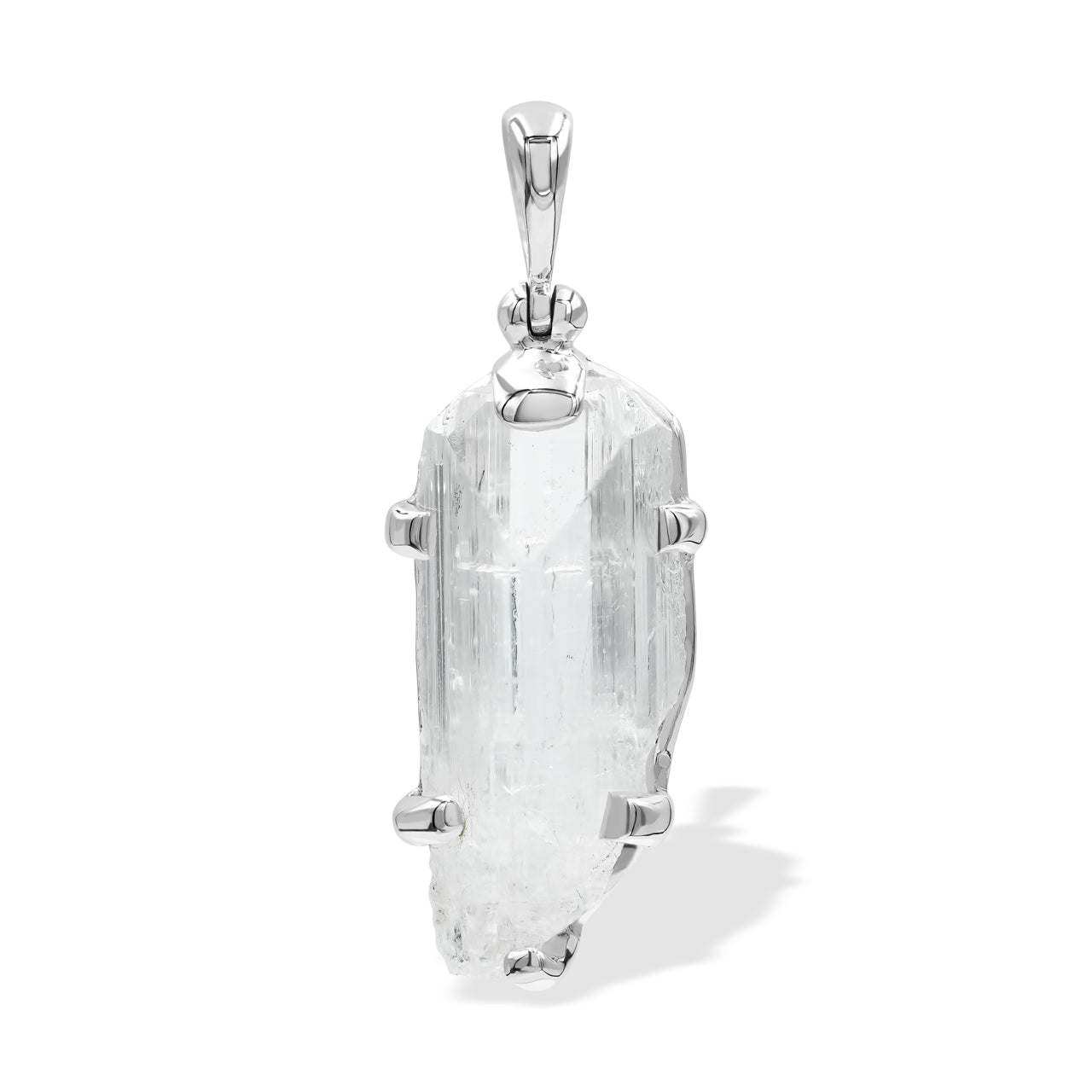 Starborn Danburite Crystal Pendant in Fine Sterling Silver