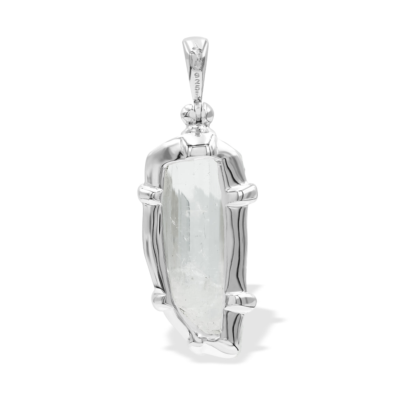 Starborn Danburite Crystal Pendant in Fine Sterling Silver
