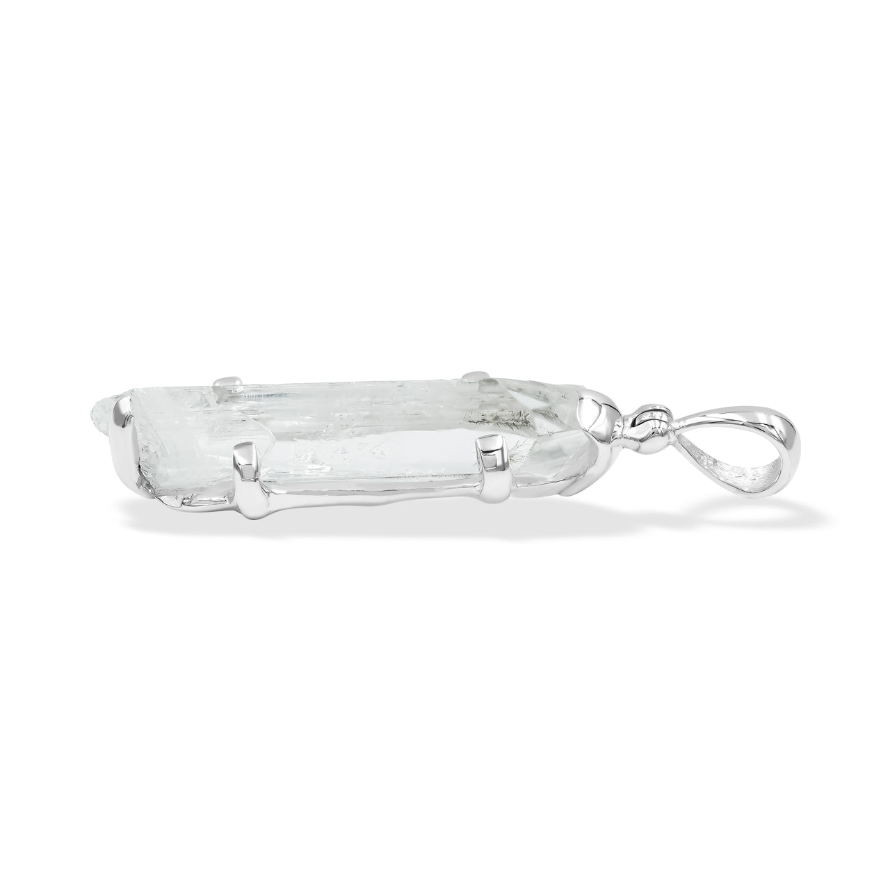 Starborn Danburite Crystal Pendant in Fine Sterling Silver