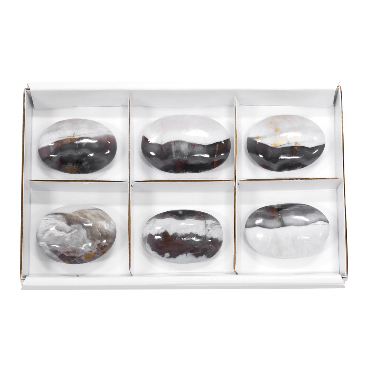 Duality Chalcedony Palm Stone 300 grams