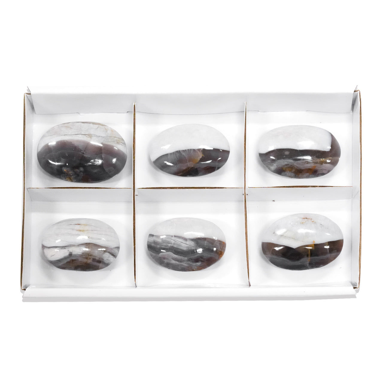 Duality Chalcedony Palm Stone 300 grams