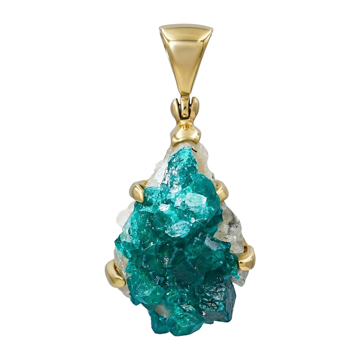 Starborn Dioptase Prong Set Pendant
