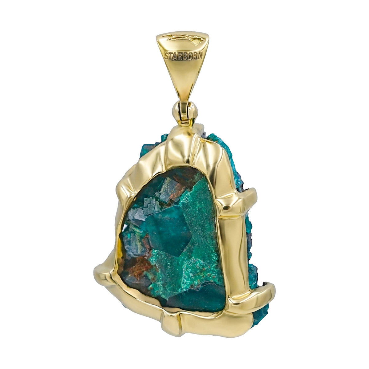 Starborn Dioptase Prong Set Pendant